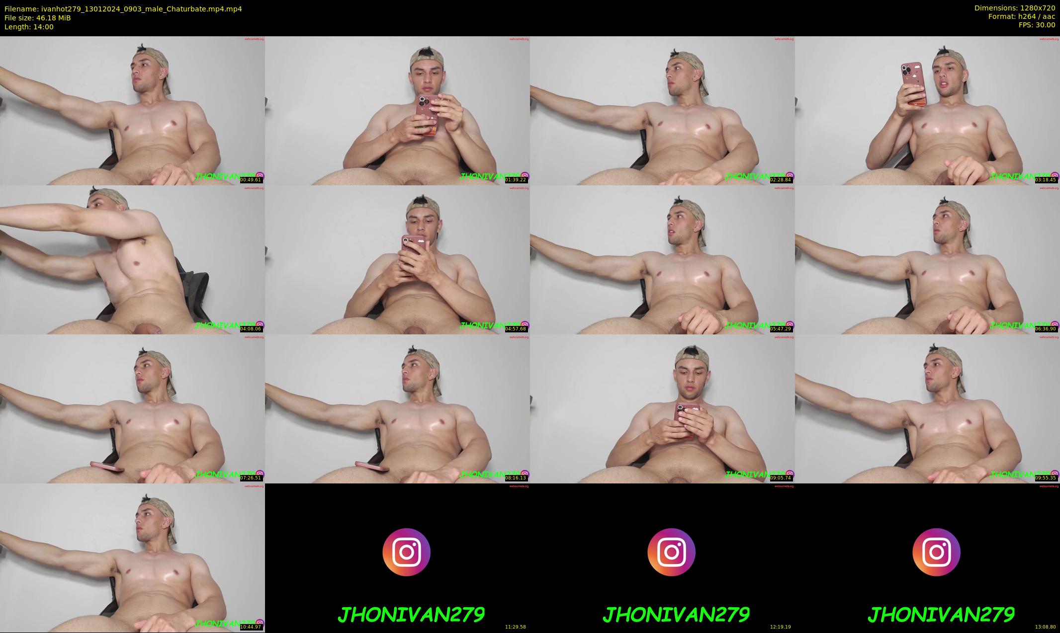 ivanhot279 — 14 minute Chaturbate male cam show recording, 720p, Jan 13, 2024