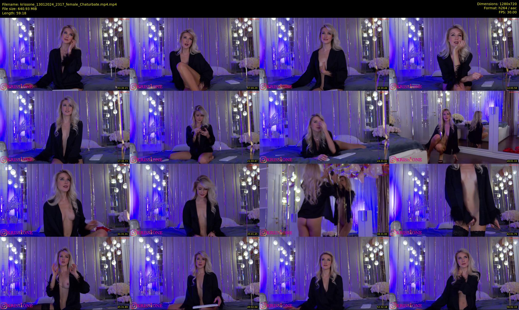 krissone — 60 minute Chaturbate female cam show recording, 720p, Jan 13, 2024