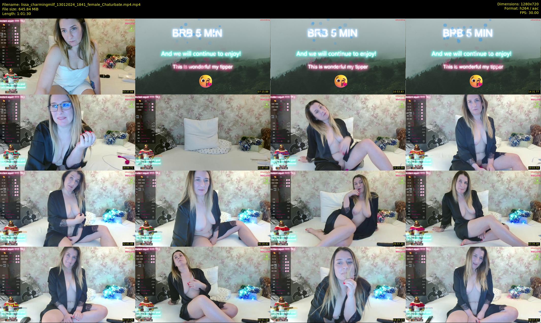 lissa_charmingmilf — 62 minute Chaturbate female cam show recording, 720p, Jan 13, 2024