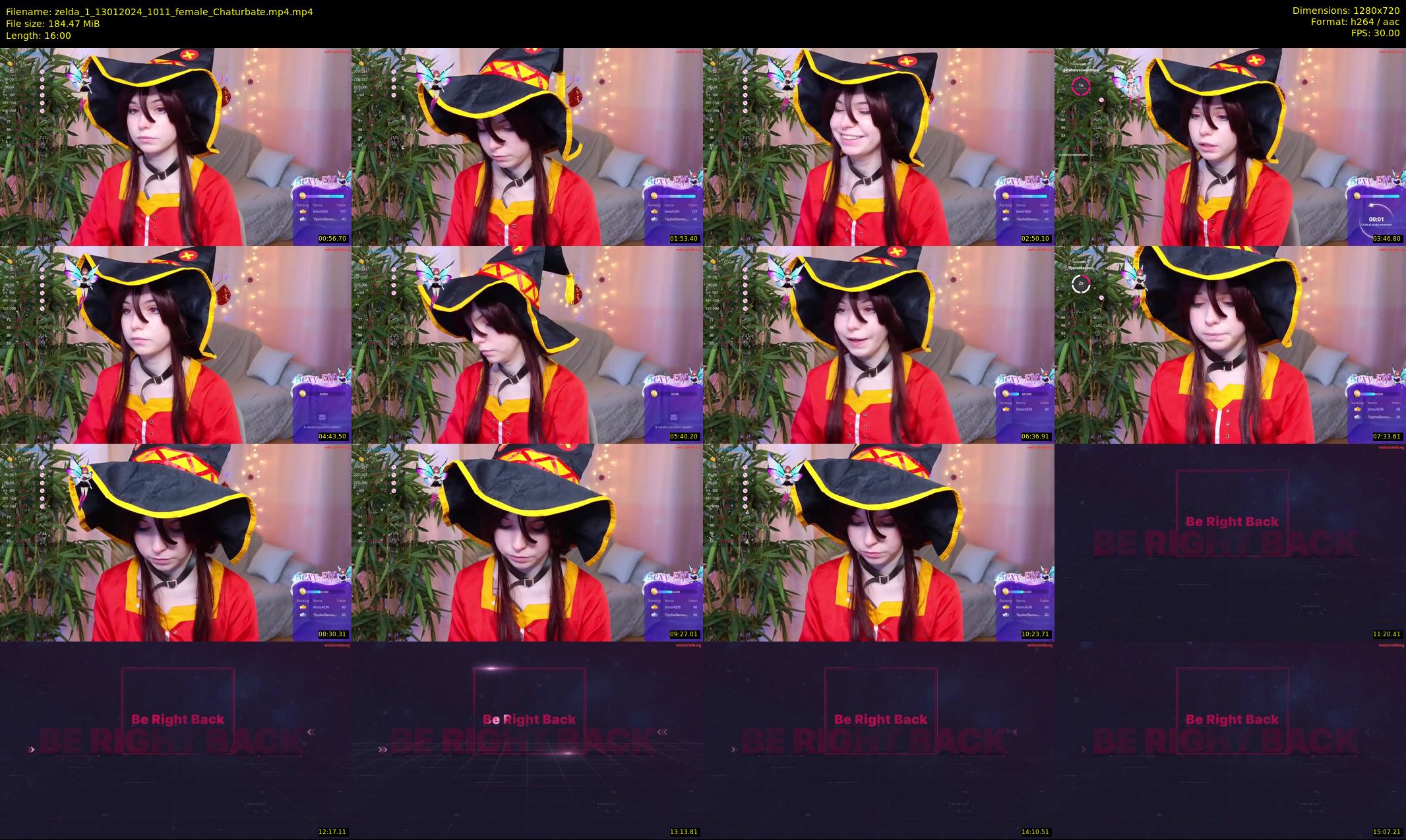zelda_1 — 16 minute Chaturbate female cam show recording, 720p, Jan 13, 2024