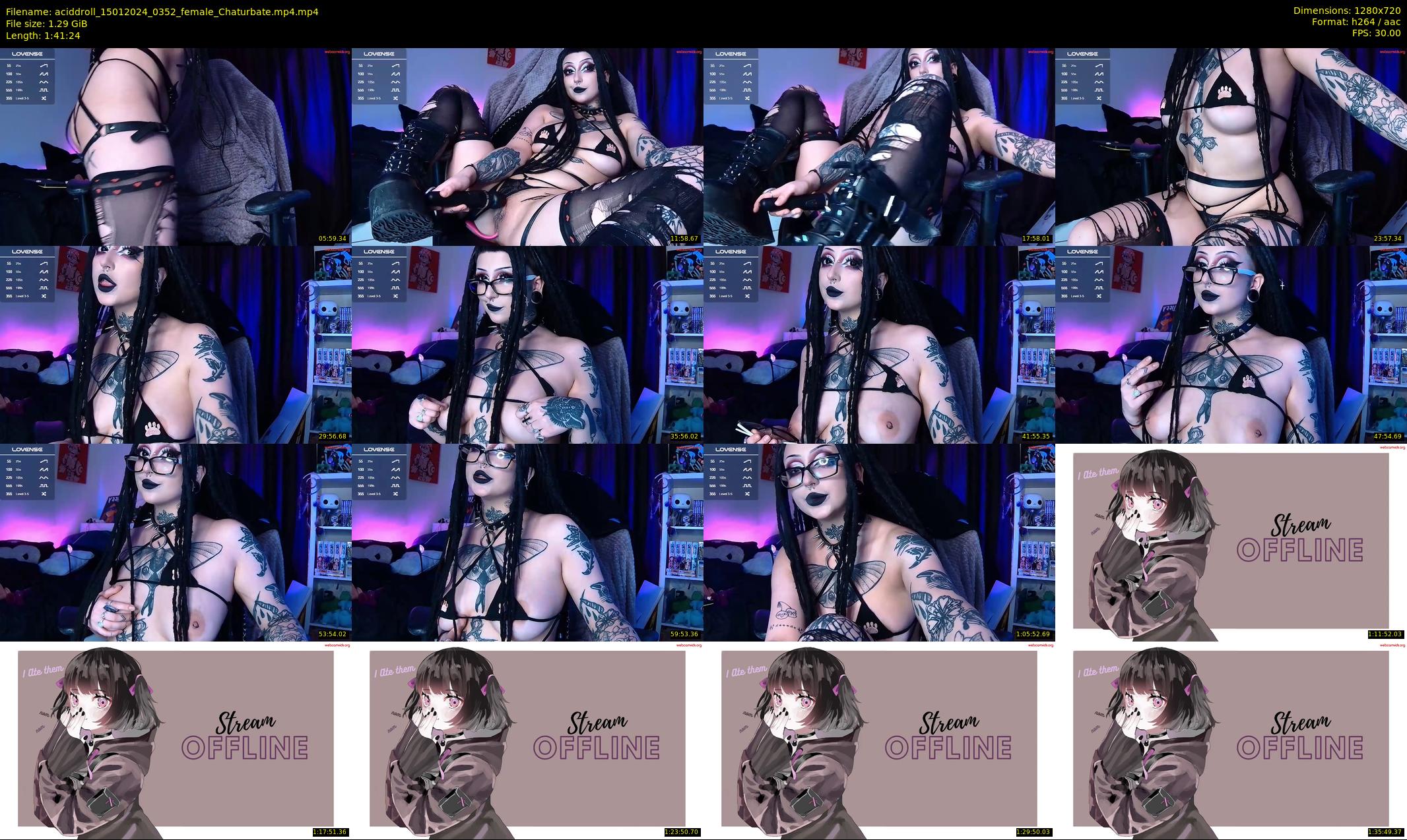 aciddroll — 102 minute Chaturbate female cam show recording, 720p, Jan 15, 2024