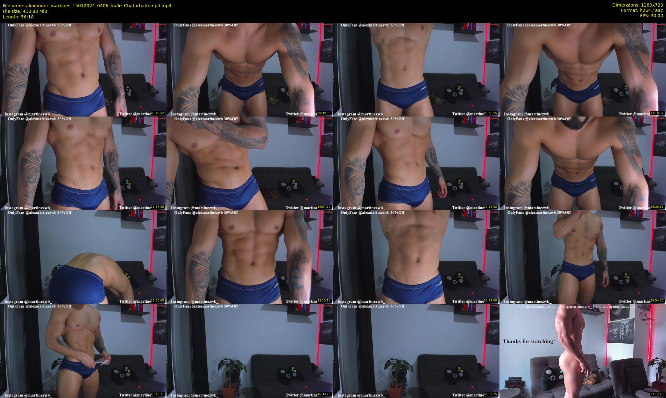 alexander_martines — 57 minute Chaturbate male cam show recording, 720p, Jan 15, 2024