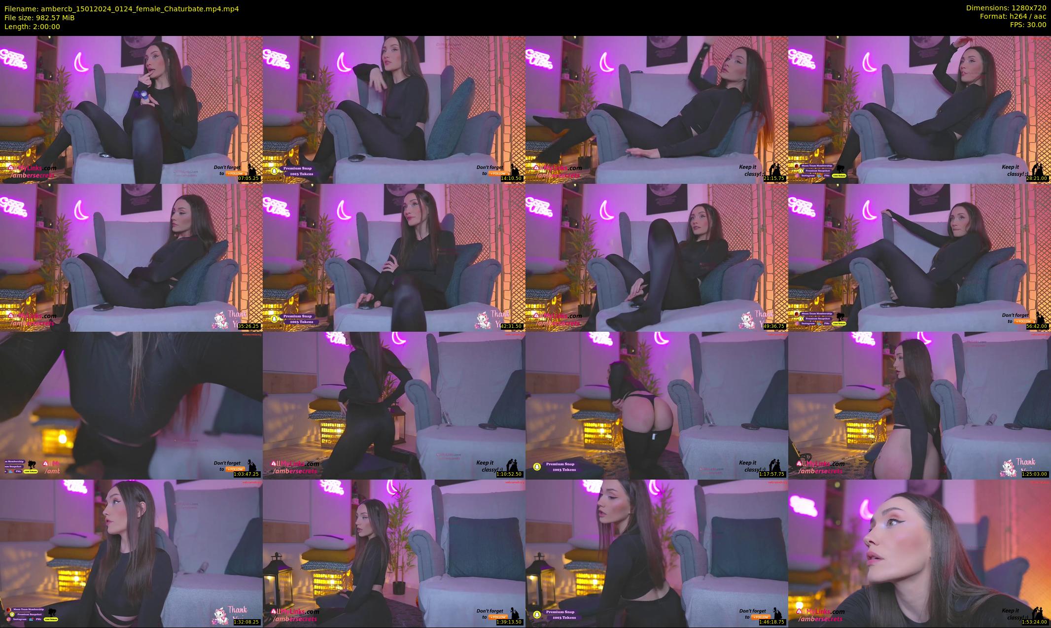 ambercb — 120 minute Chaturbate female cam show recording, 720p, Jan 15, 2024