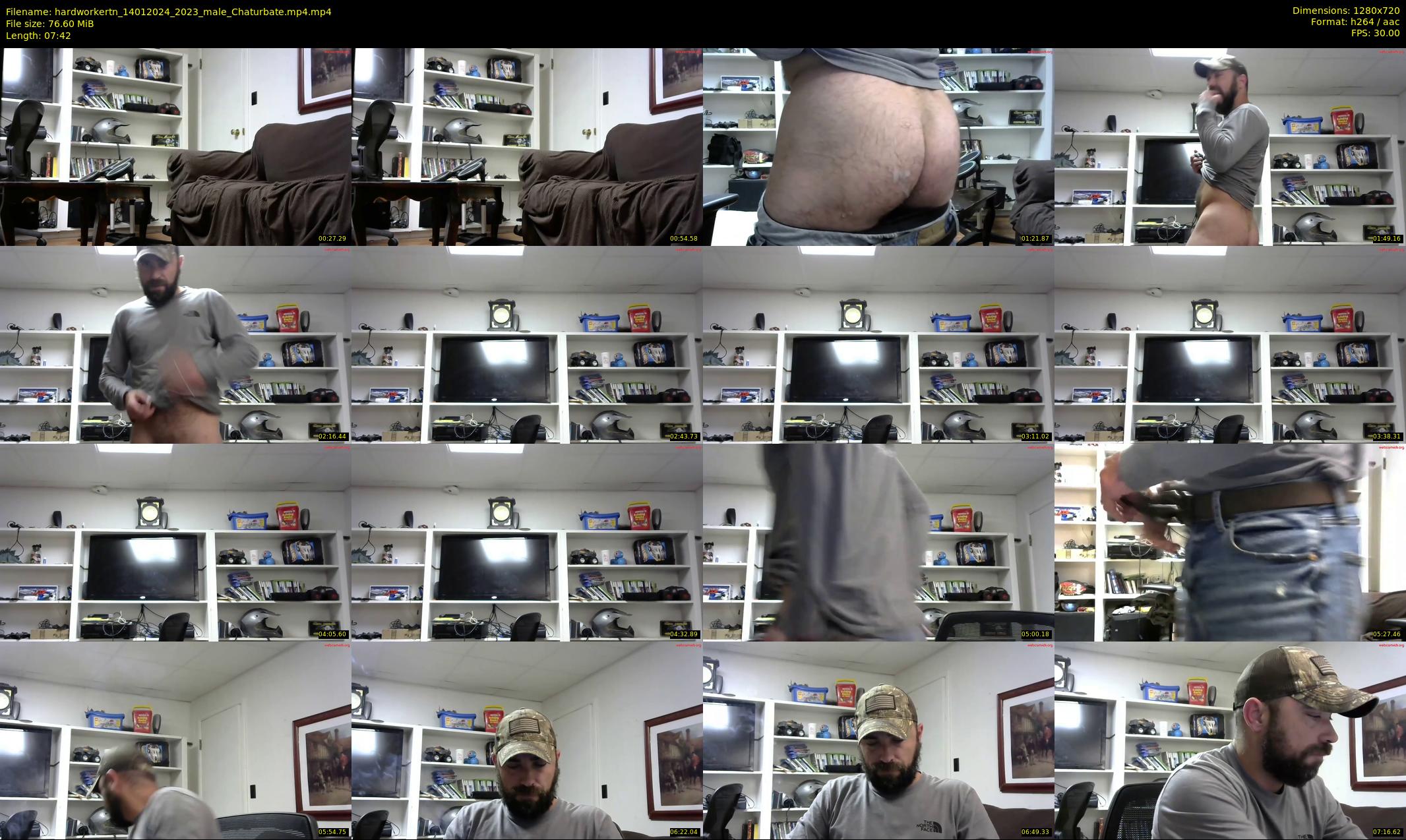 hardworkertn — 8 minute Chaturbate male cam show recording, 720p, Jan 14, 2024