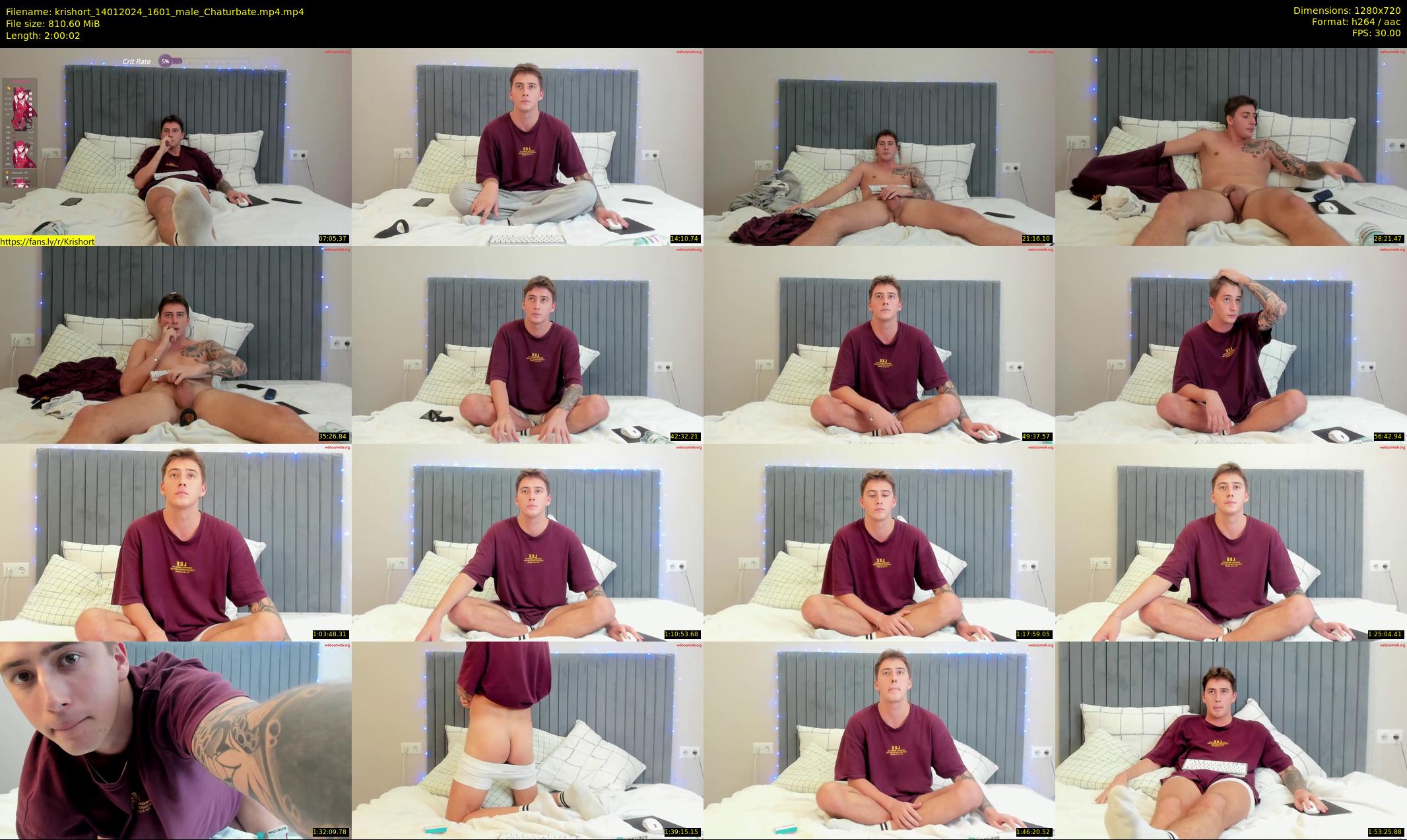 krishort — 121 minute Chaturbate male cam show recording, 720p, Jan 14, 2024