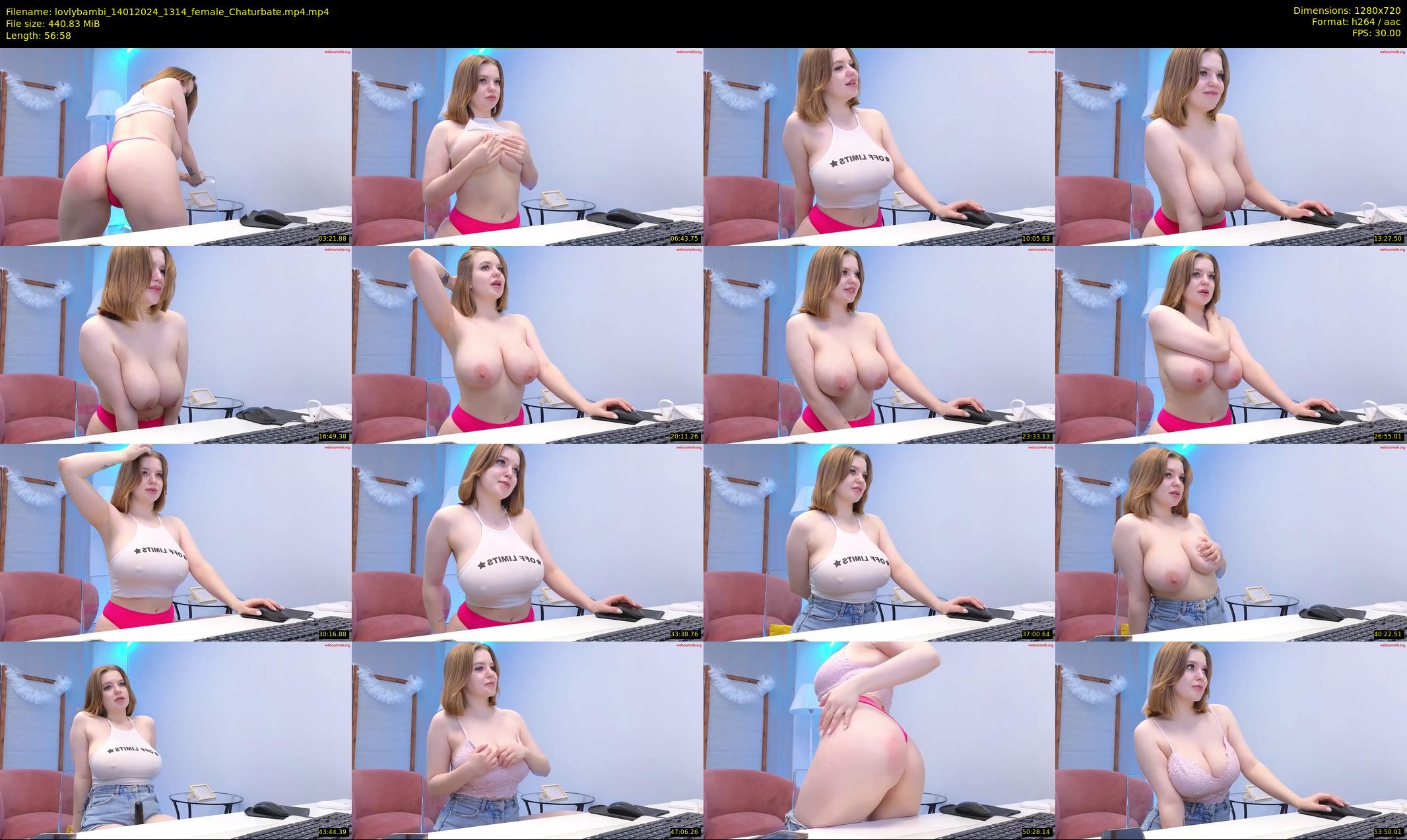 lovlybambi — 57 minute Chaturbate female cam show recording, 720p, Jan 14, 2024