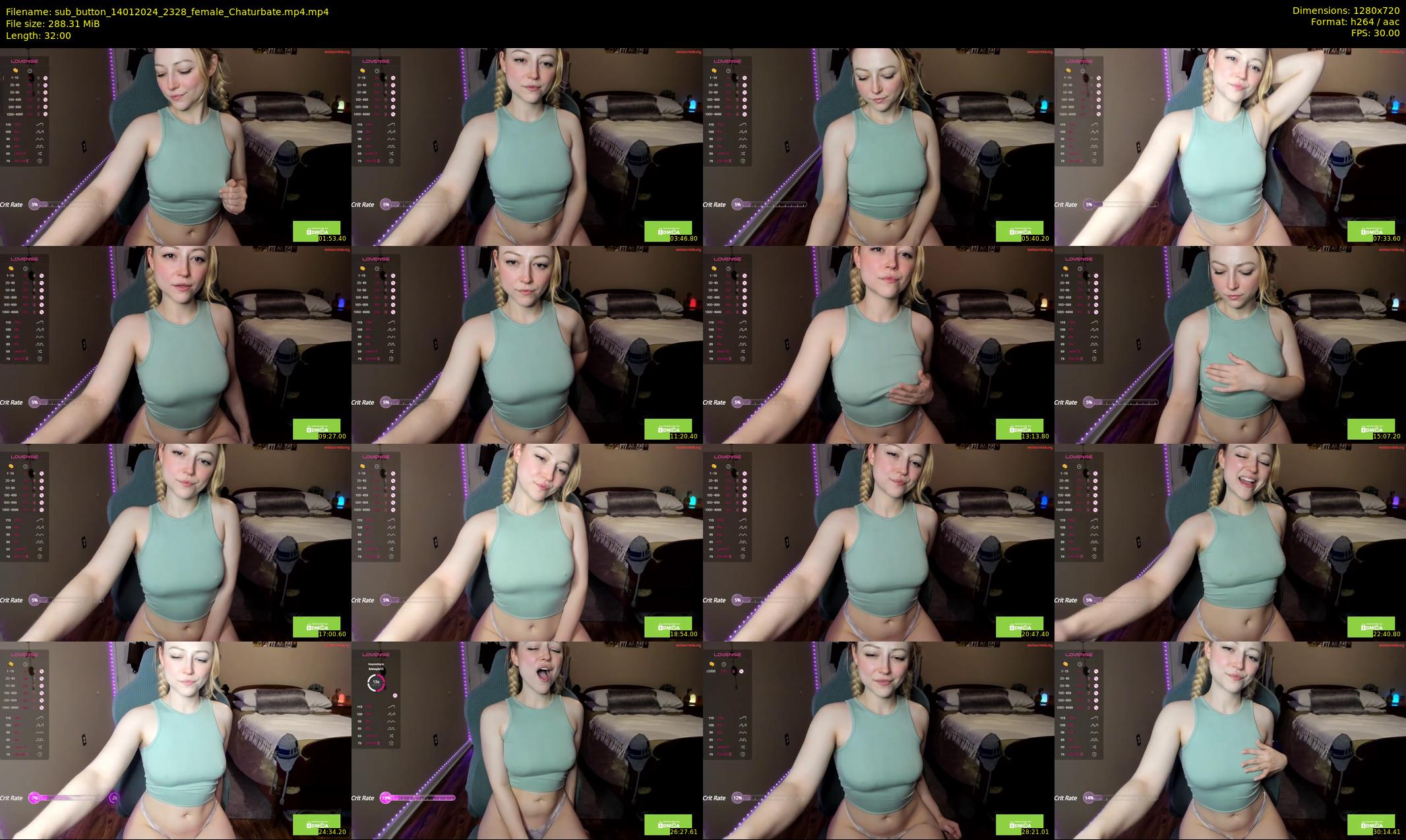 sub_button — 32 minute Chaturbate female cam show recording, 720p, Jan 14, 2024