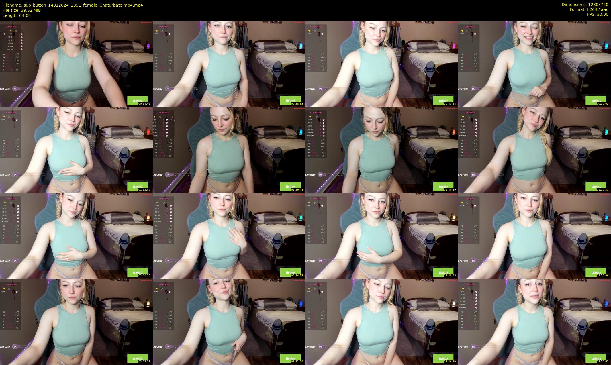 sub_button — 5 minute Chaturbate female cam show recording, 720p, Jan 14, 2024