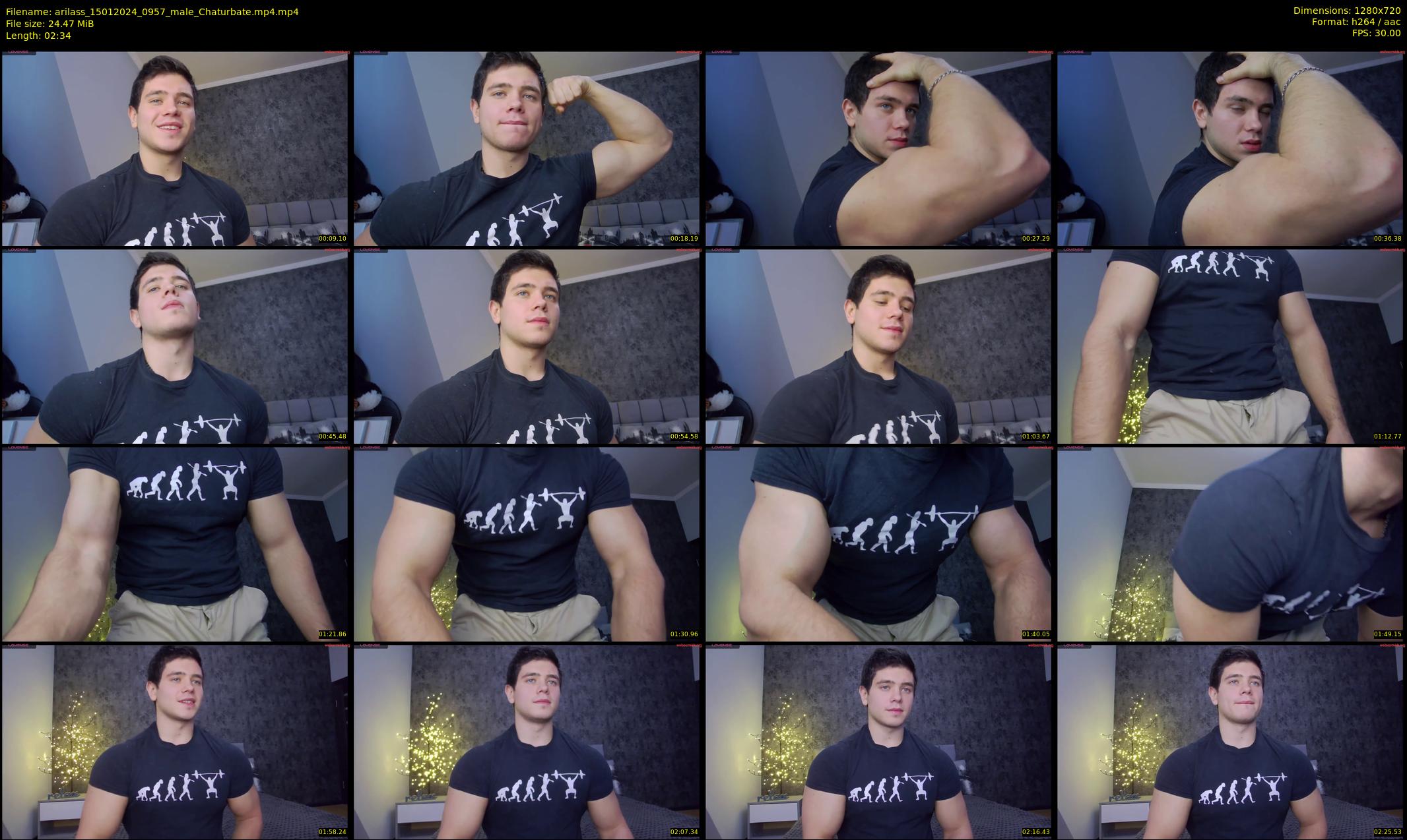 arilass — 3 minute Chaturbate male cam show recording, 720p, Jan 15, 2024