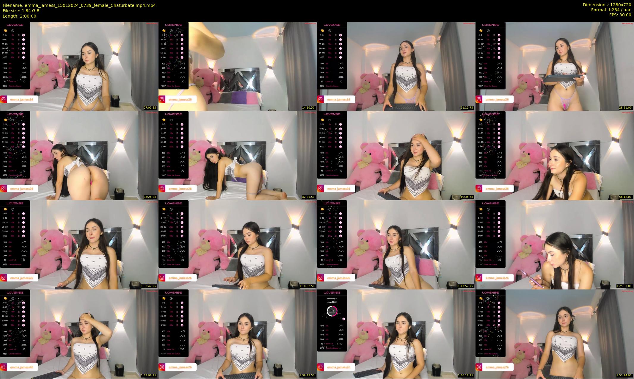 emma_jamess — 120 minute Chaturbate female cam show recording, 720p, Jan 15, 2024