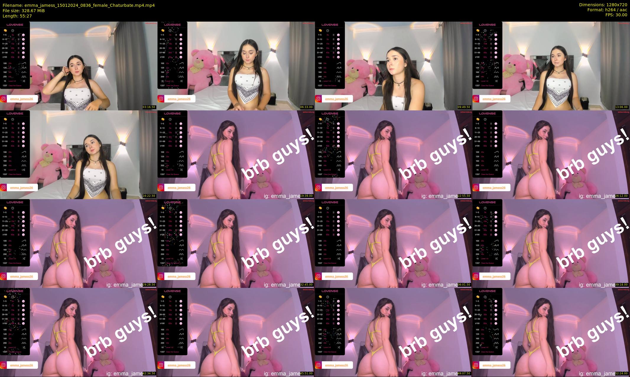 emma_jamess — 56 minute Chaturbate female cam show recording, 720p, Jan 15, 2024