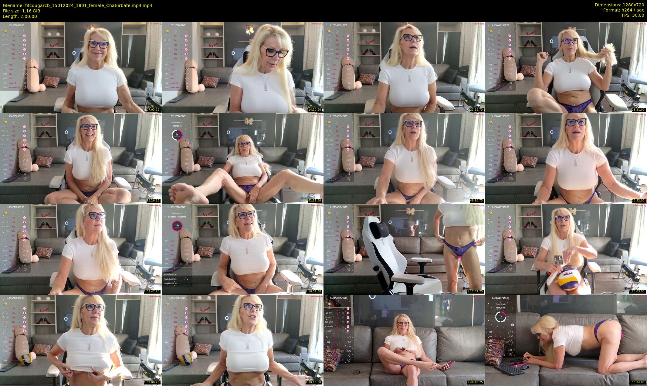 fitcougarcb — 120 minute Chaturbate female cam show recording, 720p, Jan 15, 2024