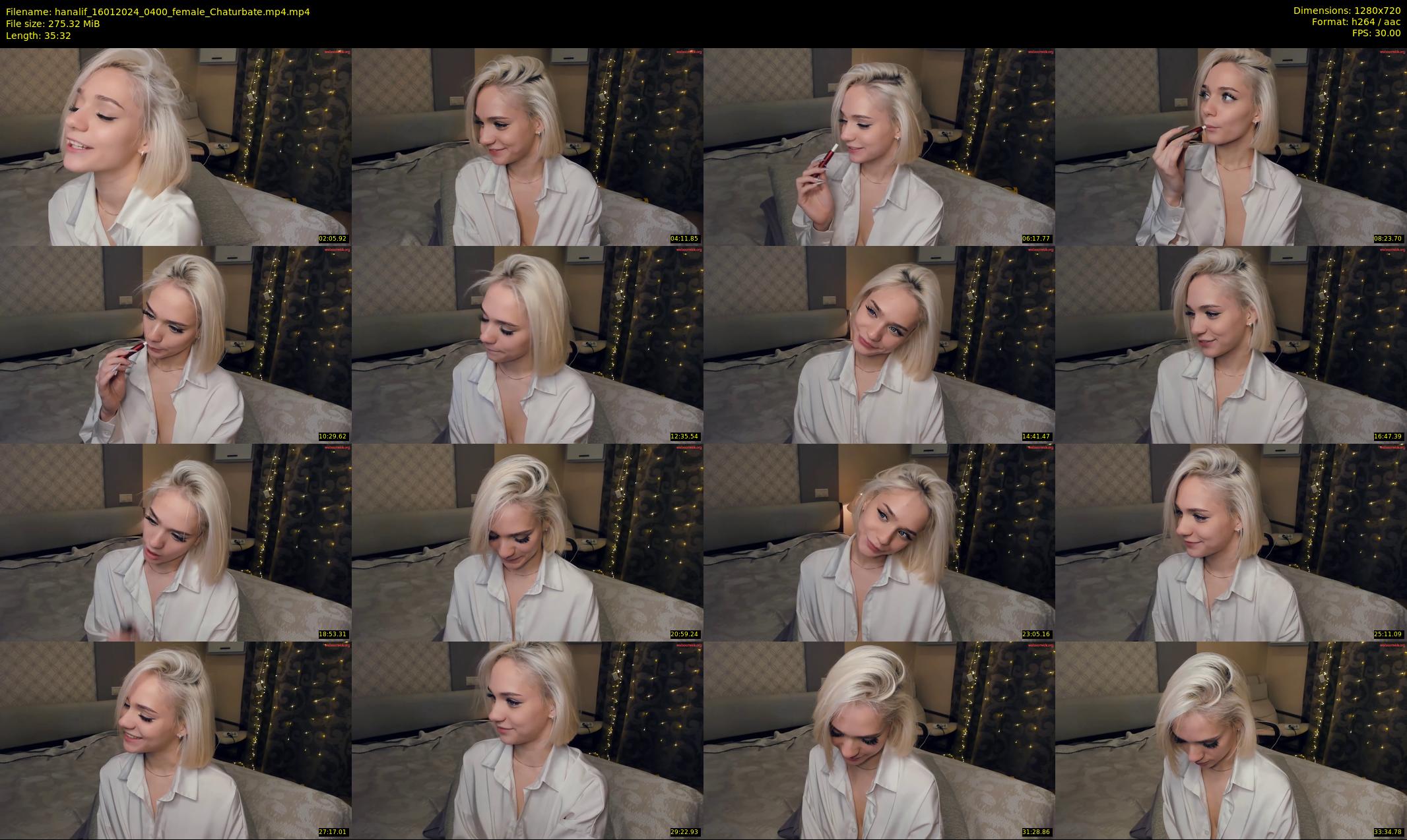 hanalif — 36 minute Chaturbate female cam show recording, 720p, Jan 16, 2024