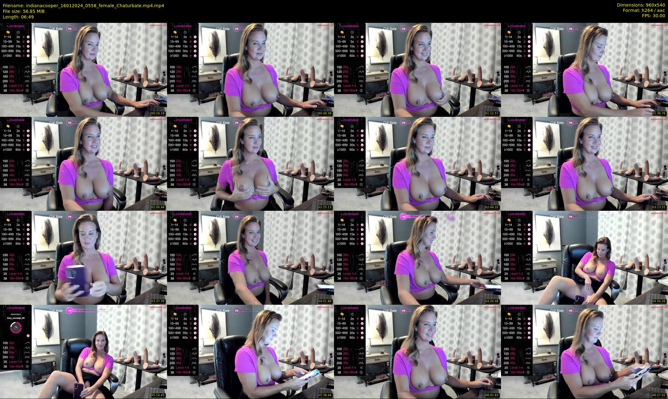 indianacooper — 7 minute Chaturbate female cam show recording, 480p, Jan 16, 2024