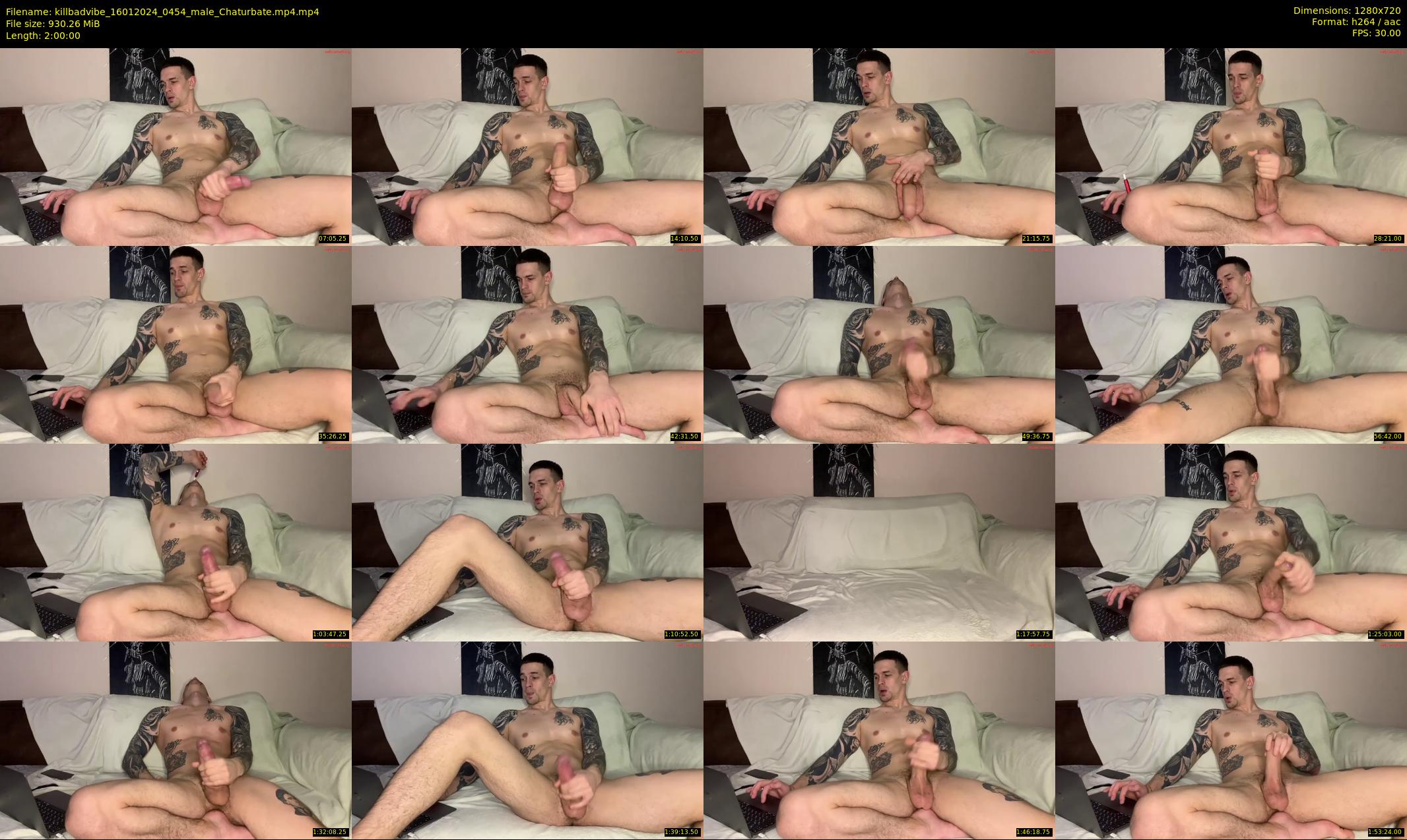 killbadvibe — 120 minute Chaturbate male cam show recording, 720p, Jan 16, 2024