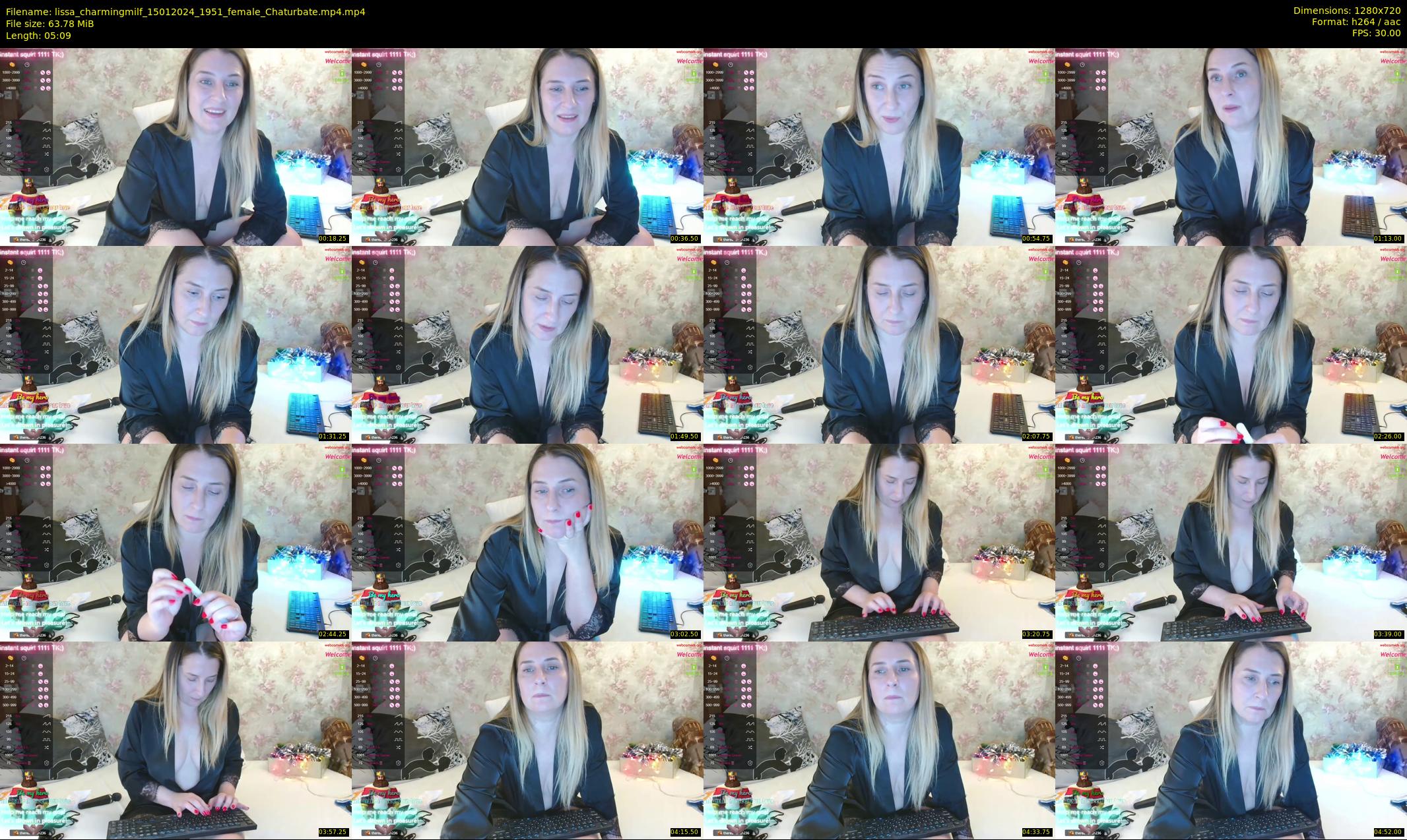 lissa_charmingmilf — 6 minute Chaturbate female cam show recording, 720p, Jan 15, 2024