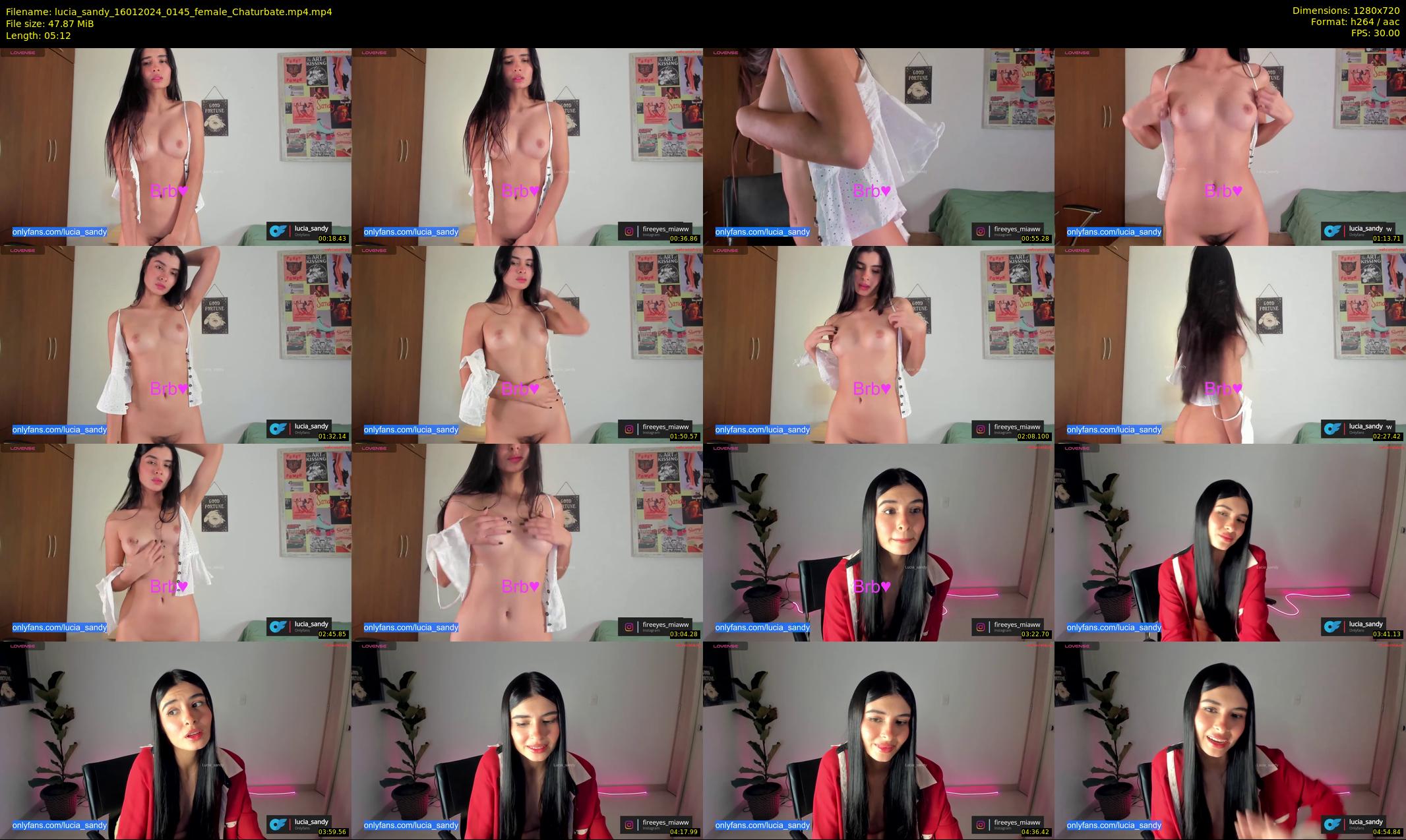 lucia_sandy — 6 minute Chaturbate female cam show recording, 720p, Jan 16, 2024