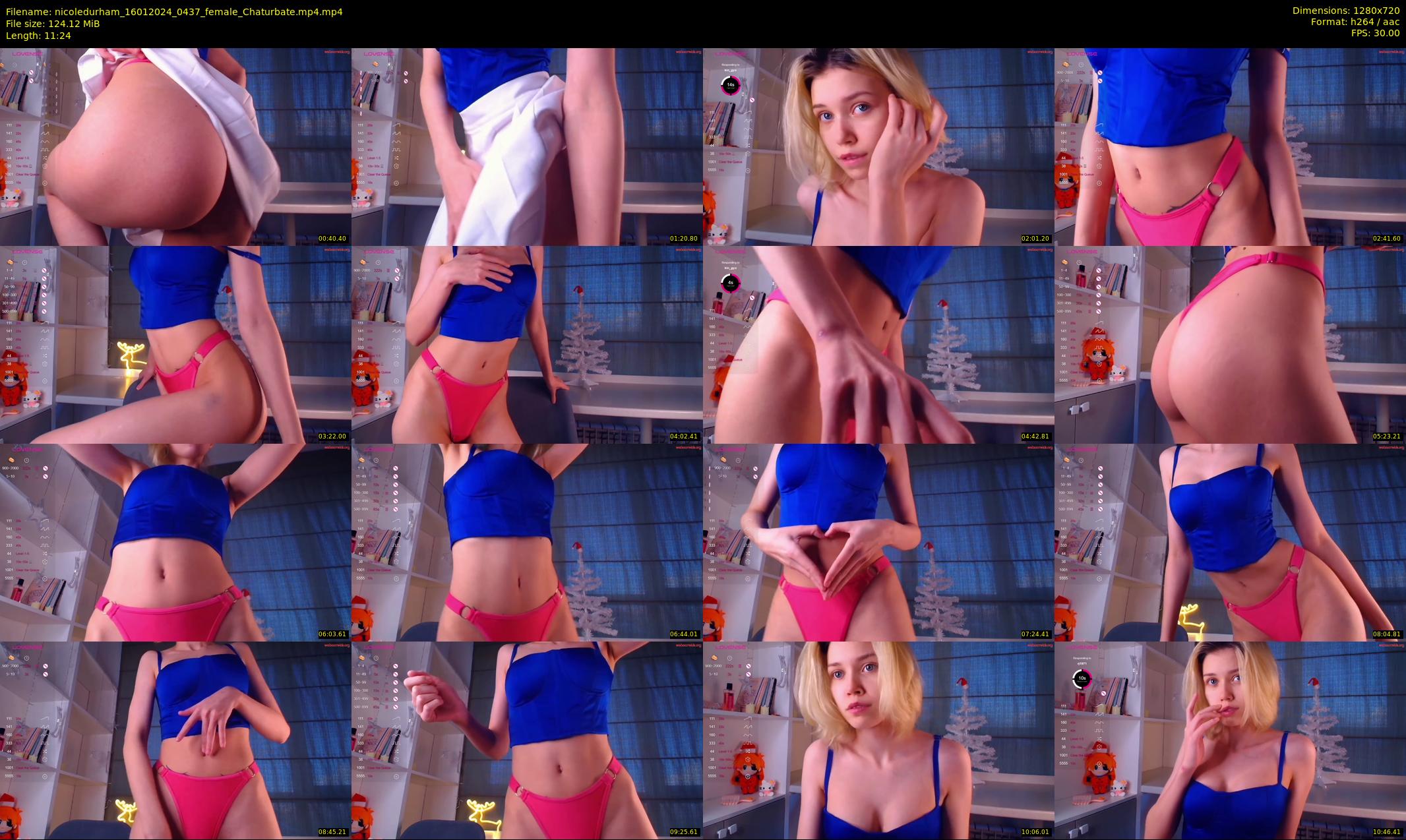 nicoledurham — 12 minute Chaturbate female cam show recording, 720p, Jan 16, 2024