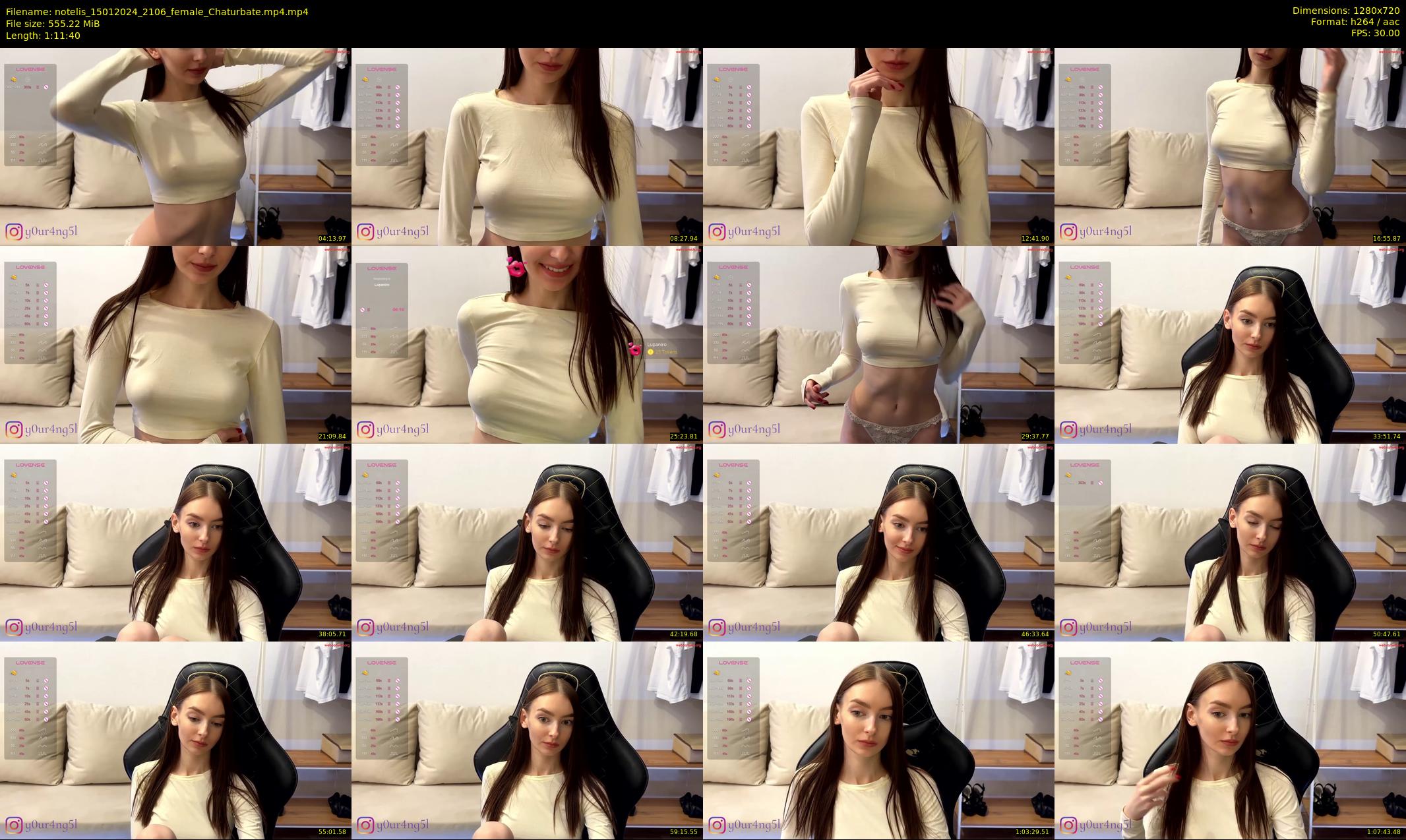 notelis — 72 minute Chaturbate female cam show recording, 720p, Jan 15, 2024