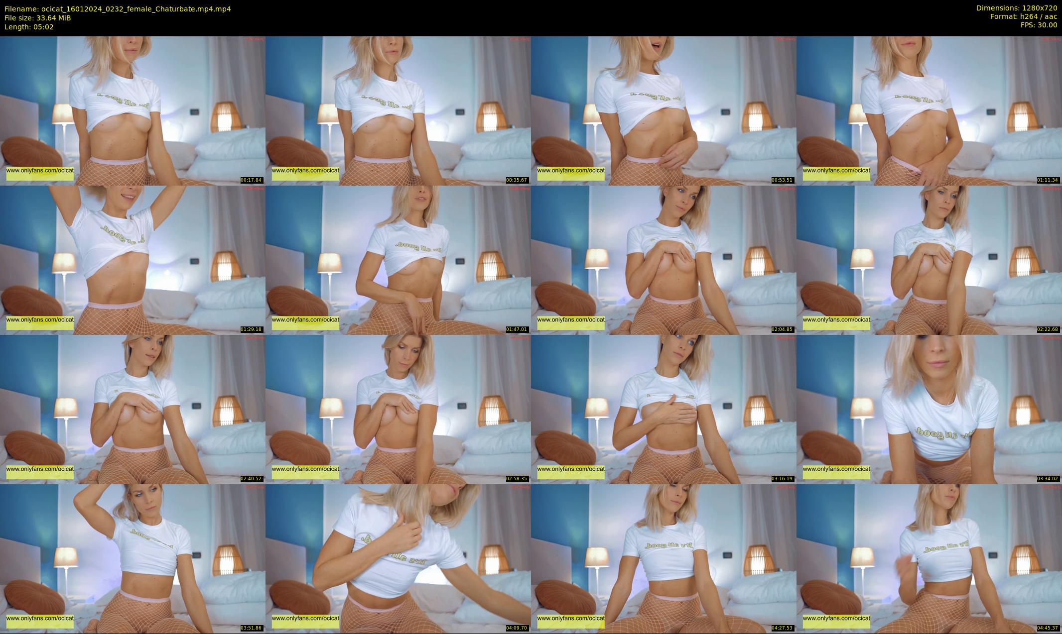 ocicat — 6 minute Chaturbate female cam show recording, 720p, Jan 16, 2024