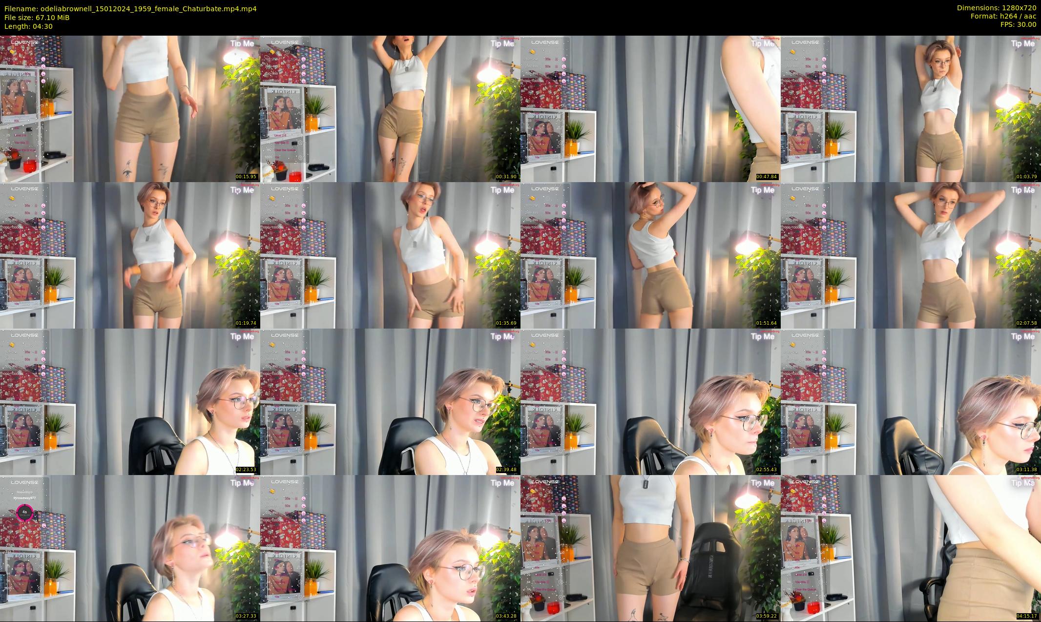 odeliabrownell — 5 minute Chaturbate female cam show recording, 720p, Jan 15, 2024