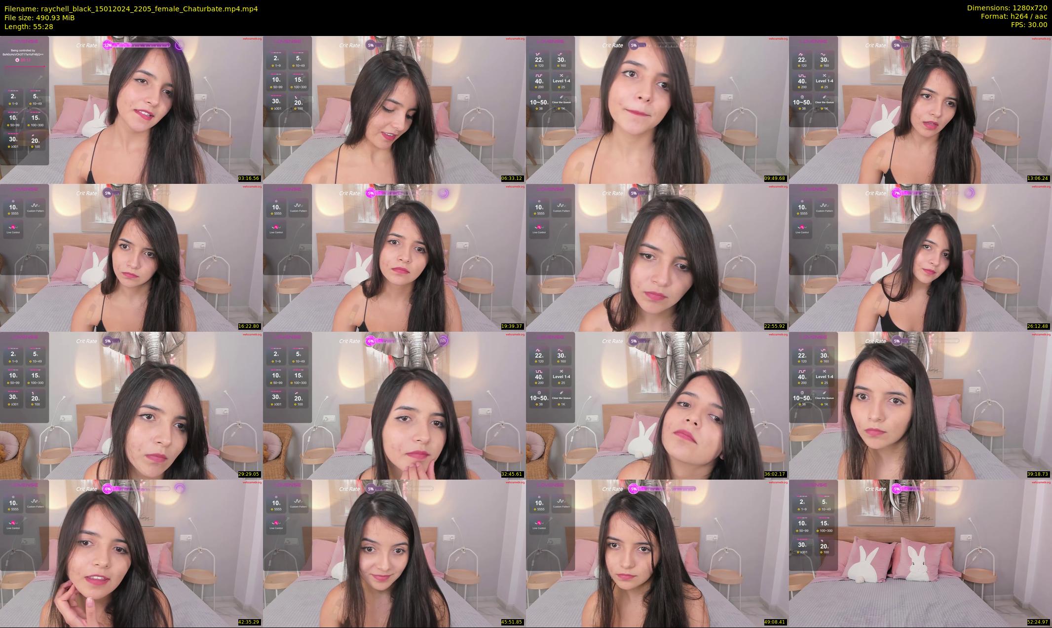 raychell_black — 56 minute Chaturbate female cam show recording, 720p, Jan 15, 2024