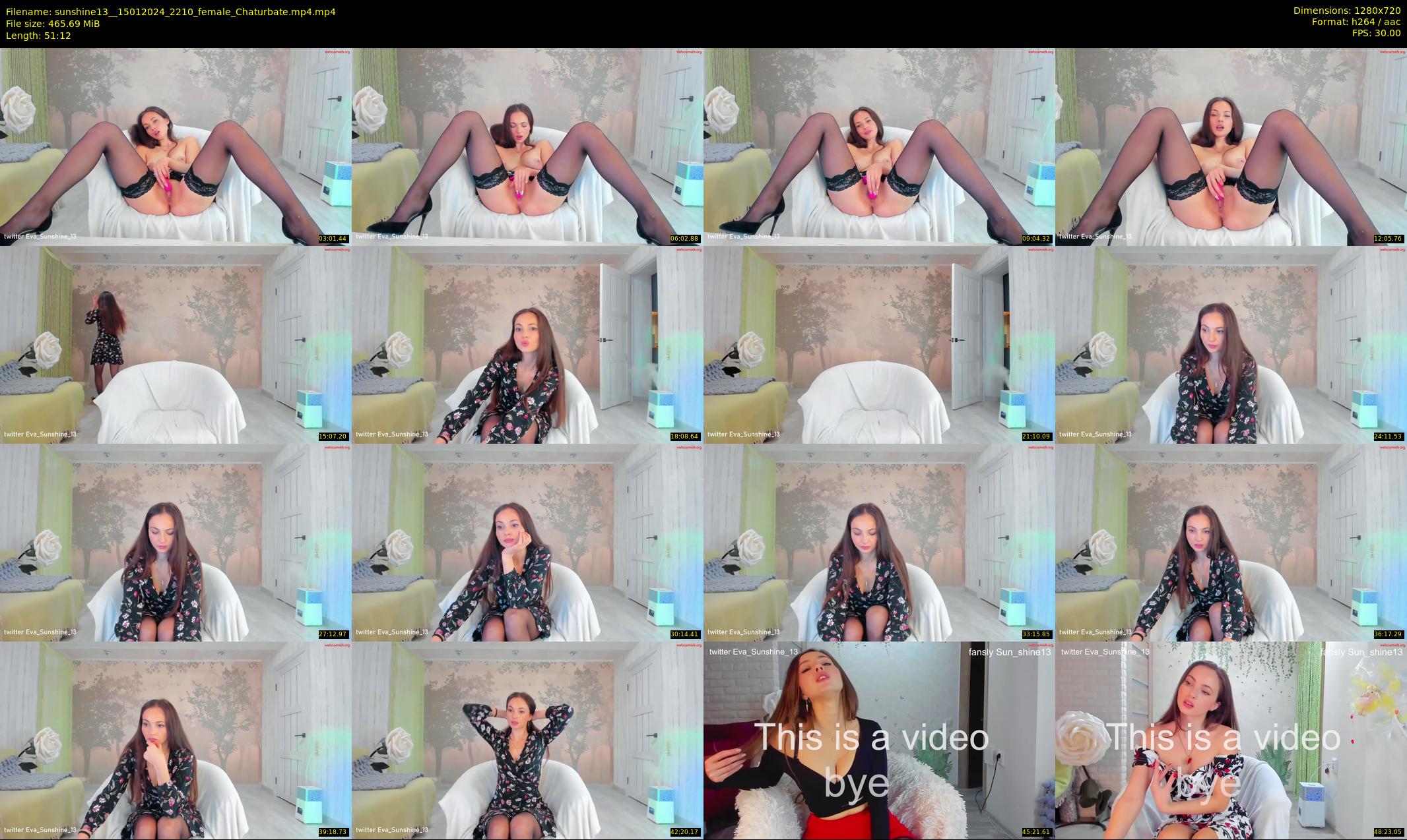 sunshine13_ — 52 minute Chaturbate female cam show recording, 720p, Jan 15, 2024