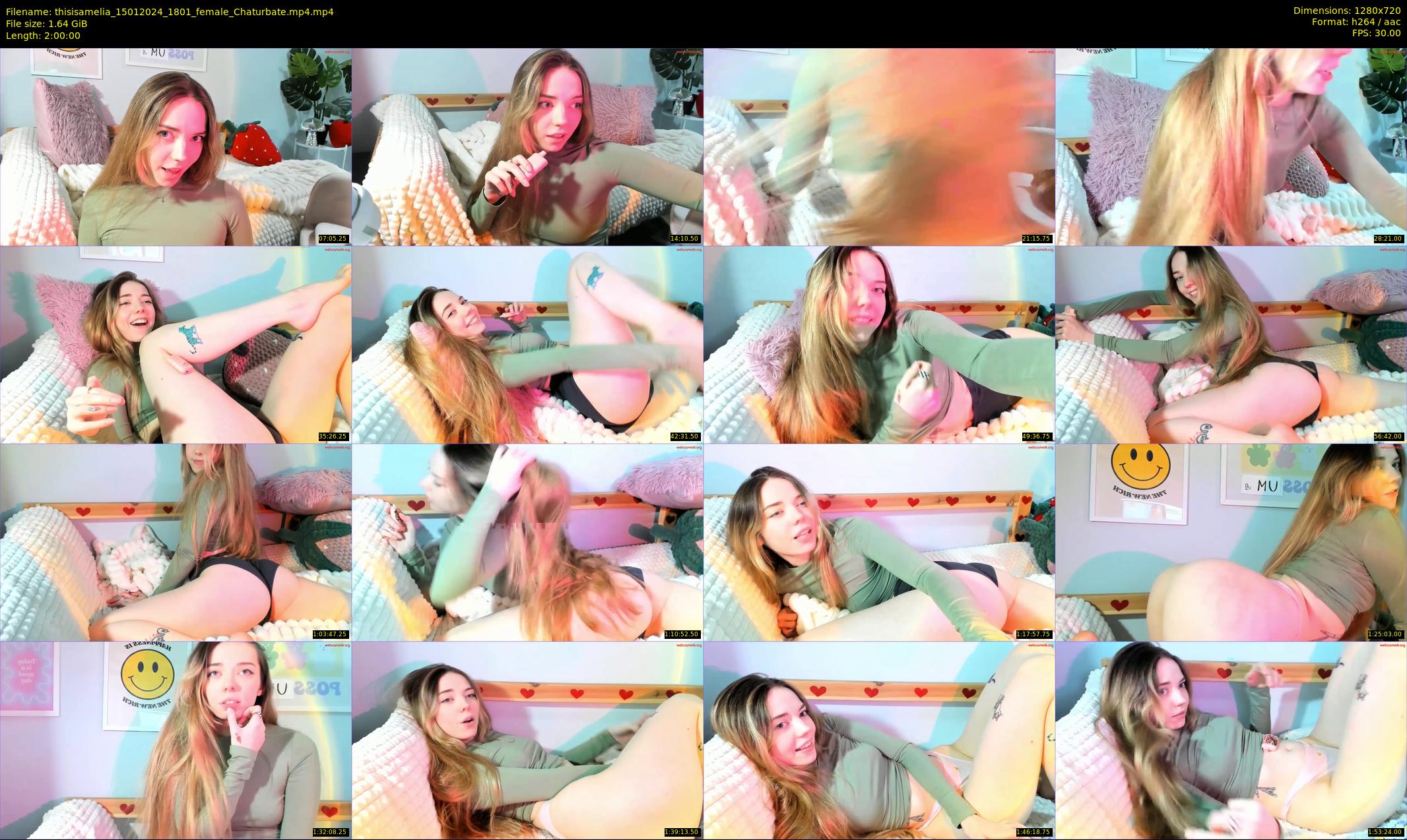 thisisamelia — 120 minute Chaturbate female cam show recording, 720p, Jan 15, 2024