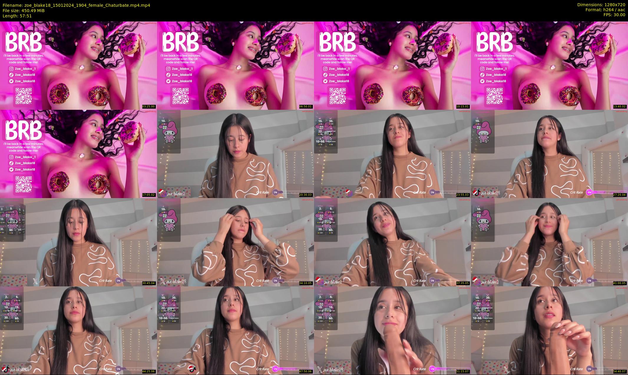 zoe_blake18 — 58 minute Chaturbate female cam show recording, 720p, Jan 15, 2024