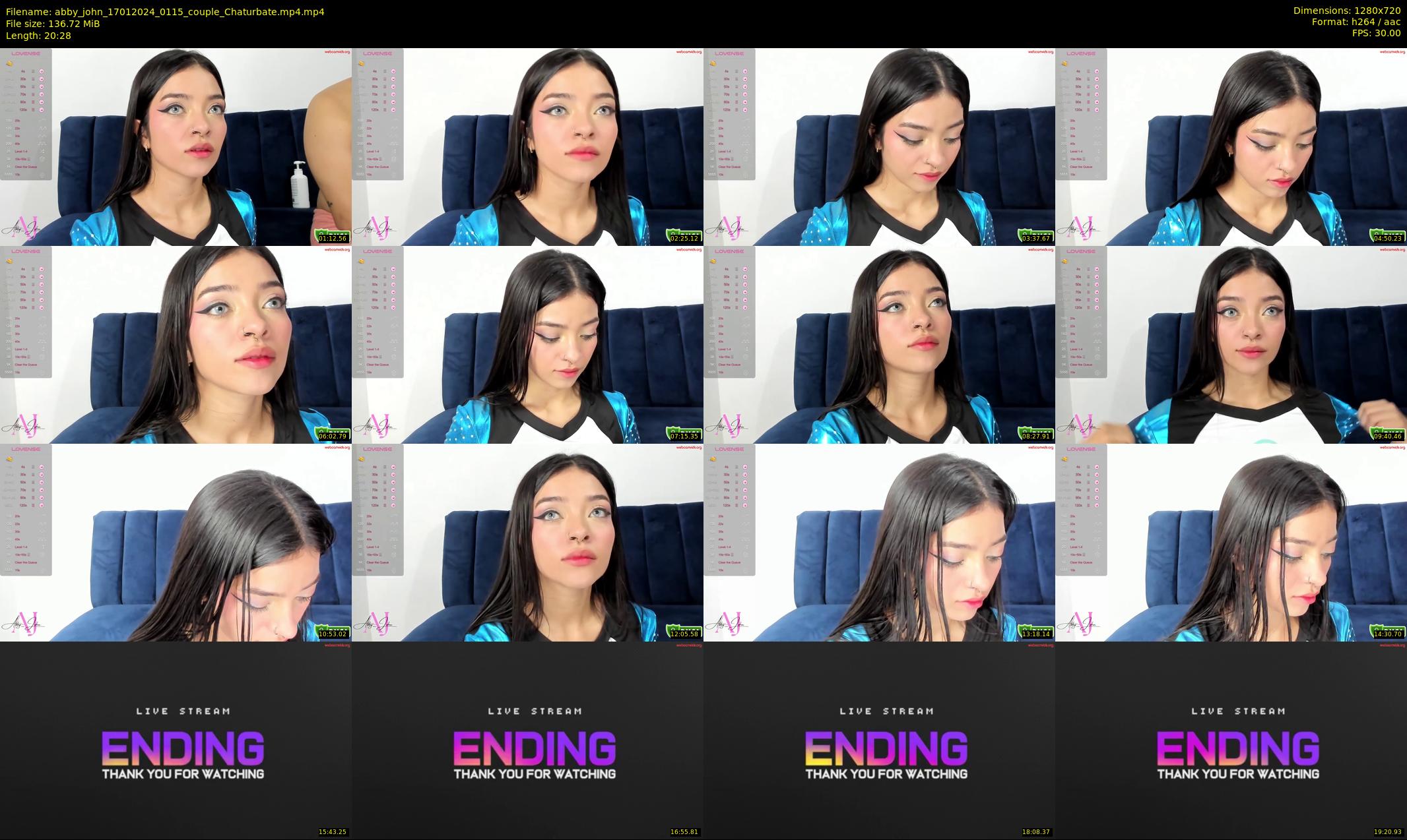 abby_john — 21 minute Chaturbate couple cam show recording, 720p, Jan 17, 2024