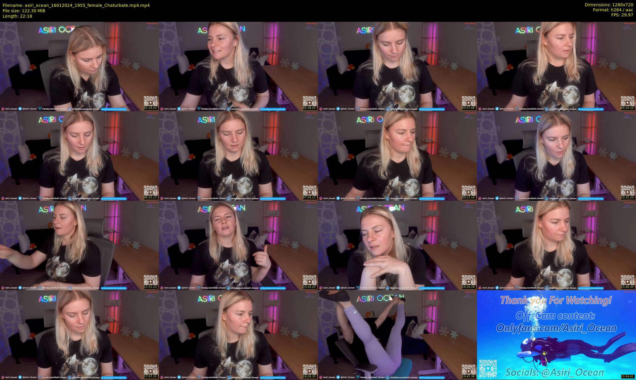 asiri_ocean — 23 minute Chaturbate female cam show recording, 720p, Jan 16, 2024