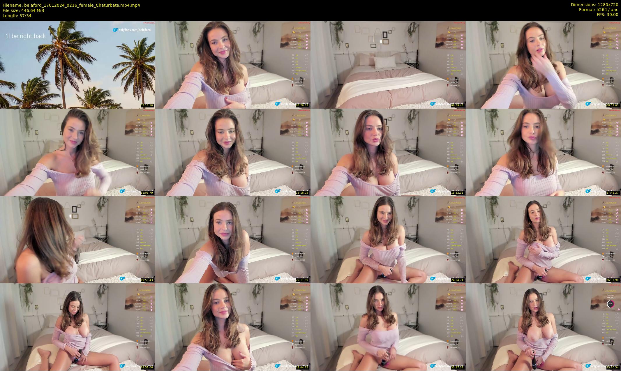 belaford — 38 minute Chaturbate female cam show recording, 720p, Jan 17, 2024