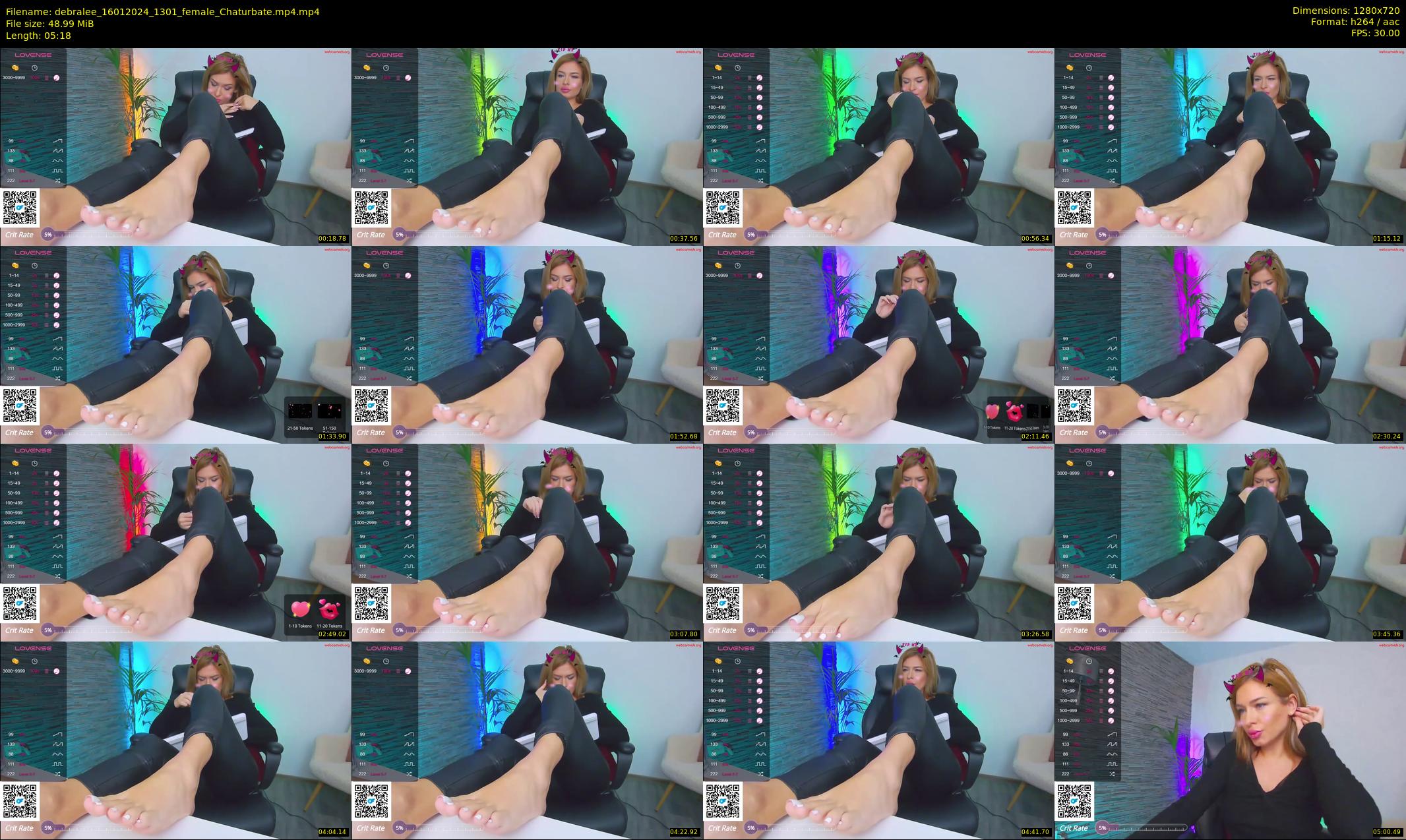 debralee — 6 minute Chaturbate female cam show recording, 720p, Jan 16, 2024