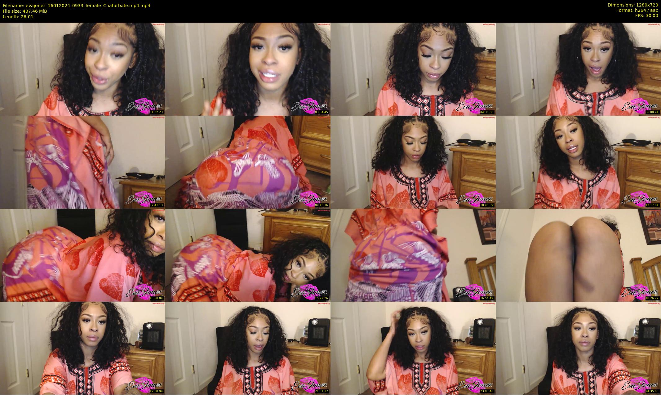 evajonez — 27 minute Chaturbate female cam show recording, 720p, Jan 16, 2024