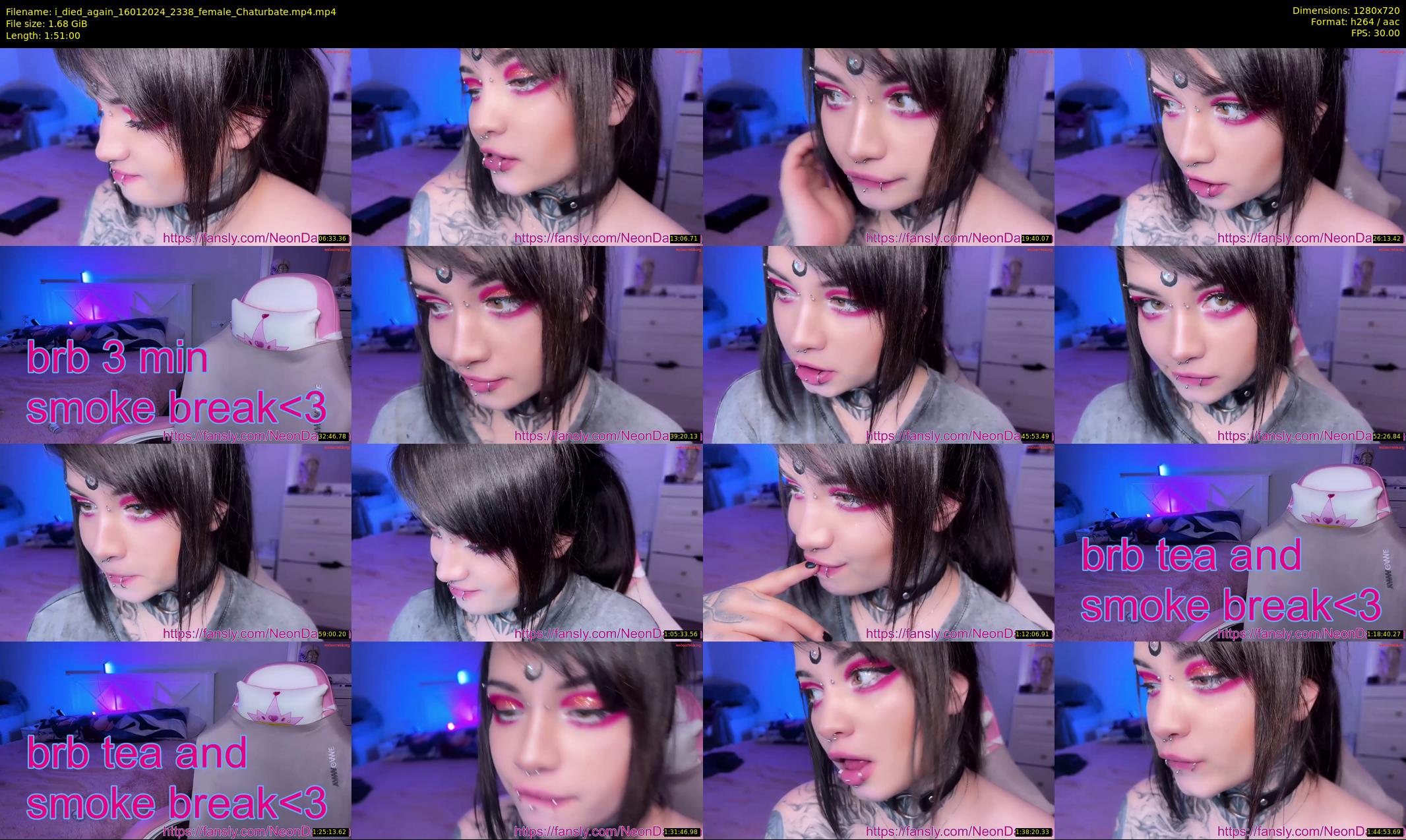 i_died_again — 111 minute Chaturbate female cam show recording, 720p, Jan 16, 2024