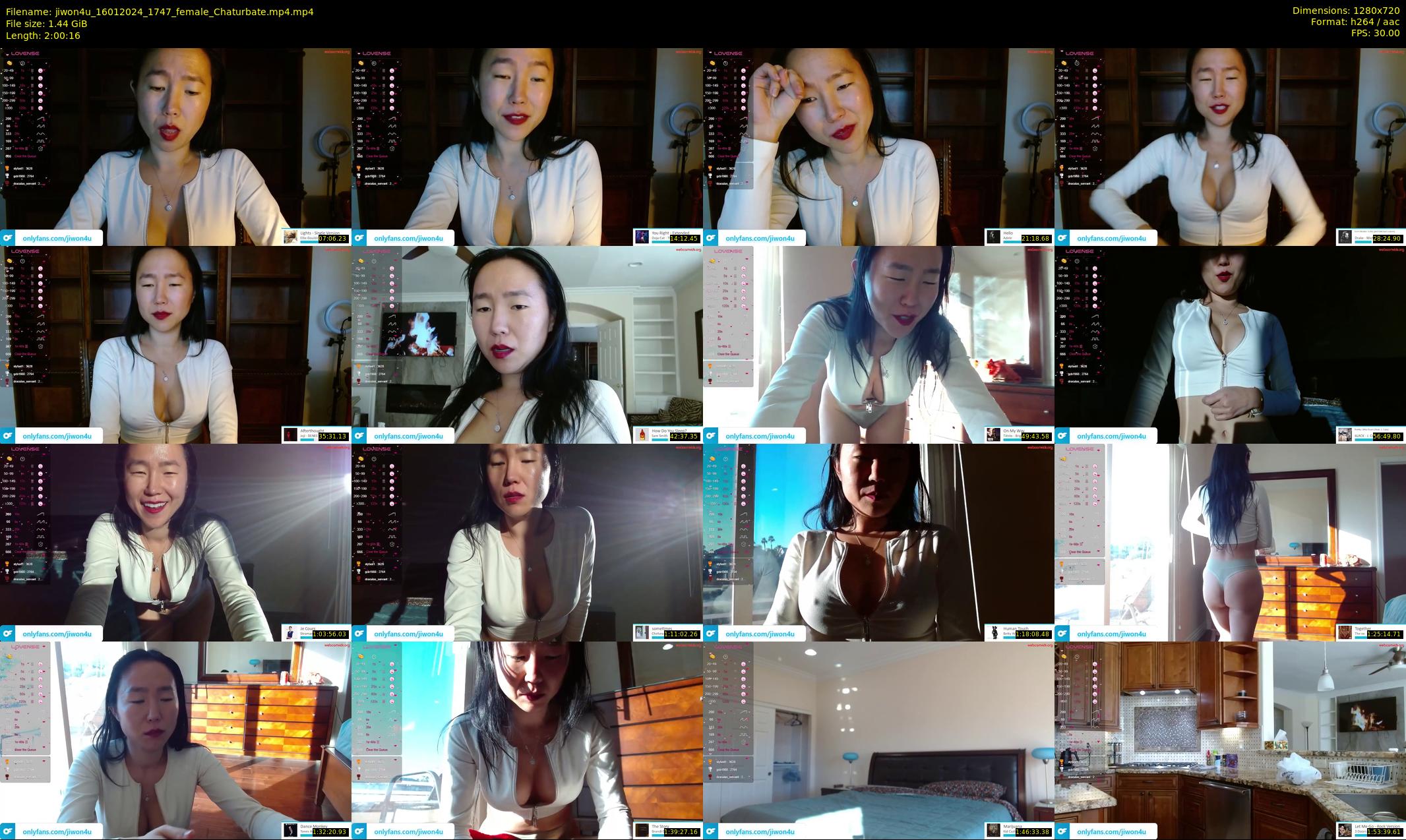 jiwon4u — 121 minute Chaturbate female cam show recording, 720p, Jan 16, 2024