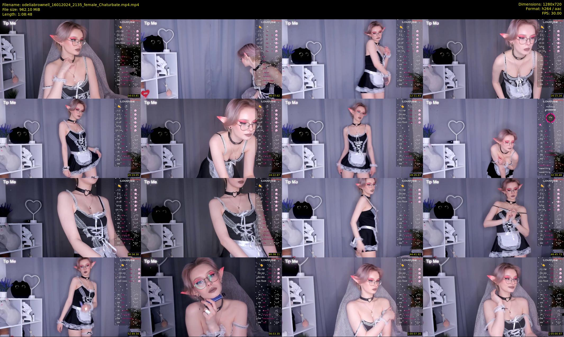odeliabrownell — 69 minute Chaturbate female cam show recording, 720p, Jan 16, 2024