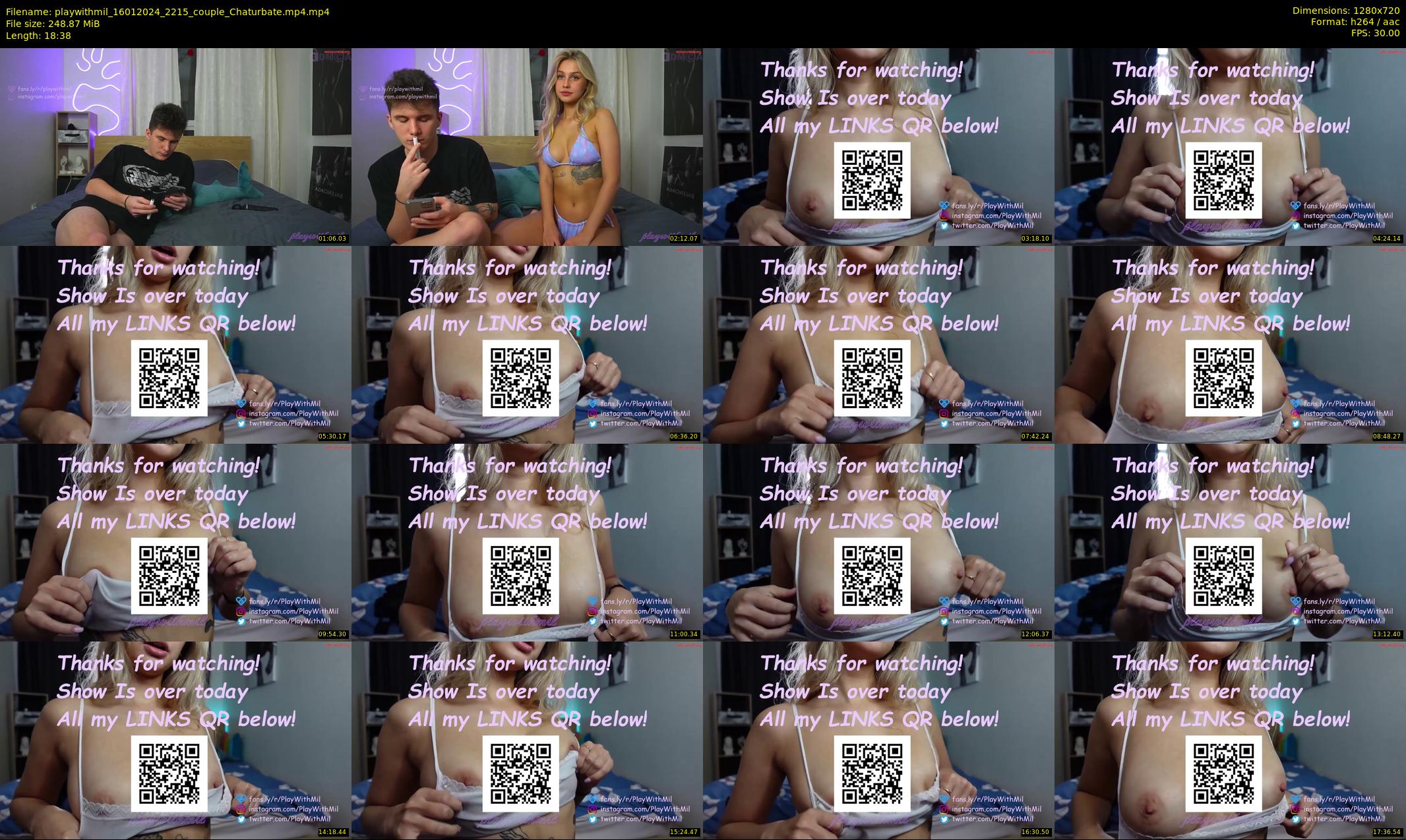 playwithmil — 19 minute Chaturbate couple cam show recording, 720p, Jan 16, 2024