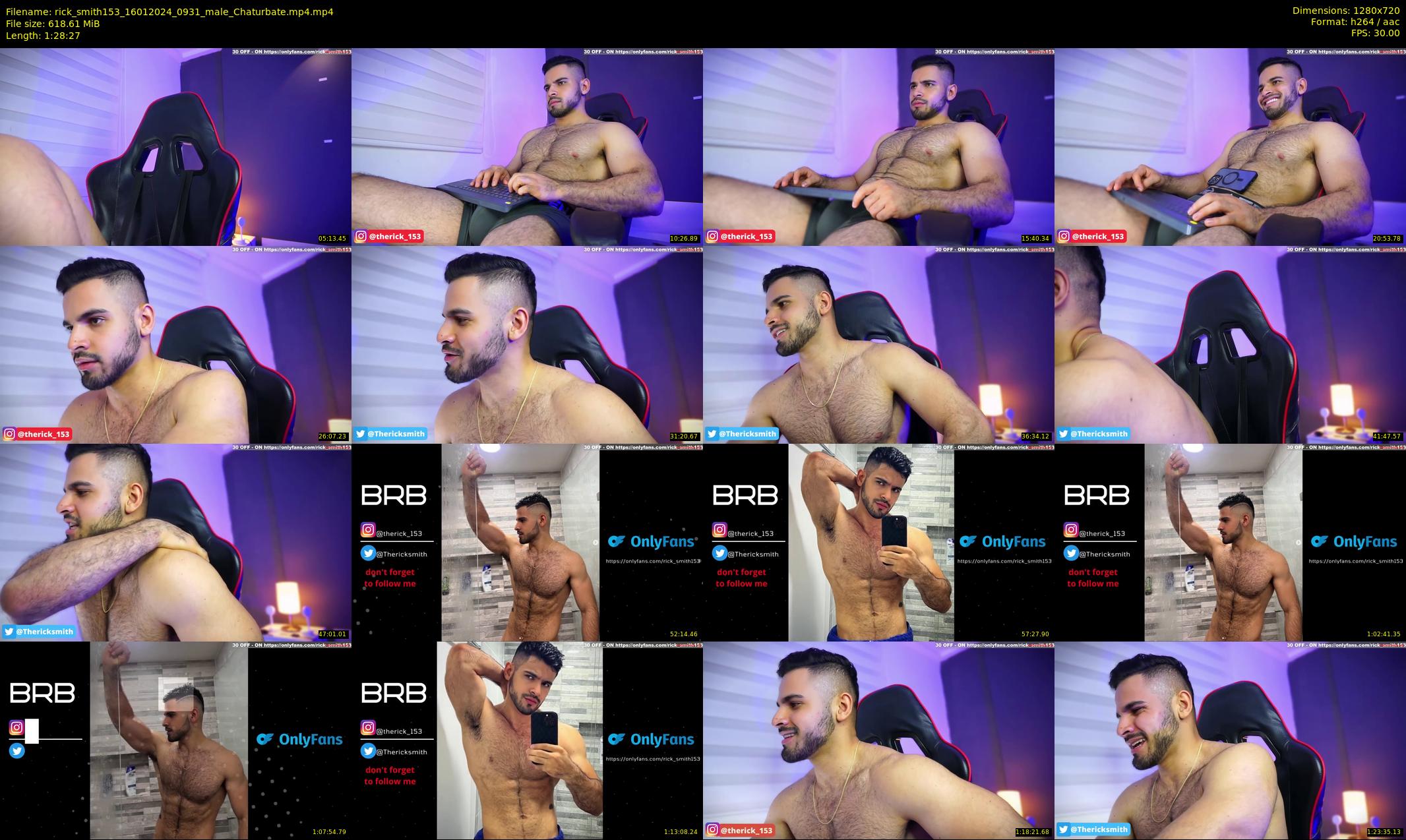 rick_smith153 — 89 minute Chaturbate male cam show recording, 720p, Jan 16, 2024