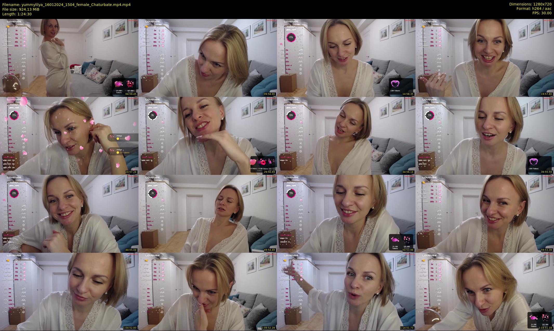 yummylilya — 85 minute Chaturbate female cam show recording, 720p, Jan 16, 2024