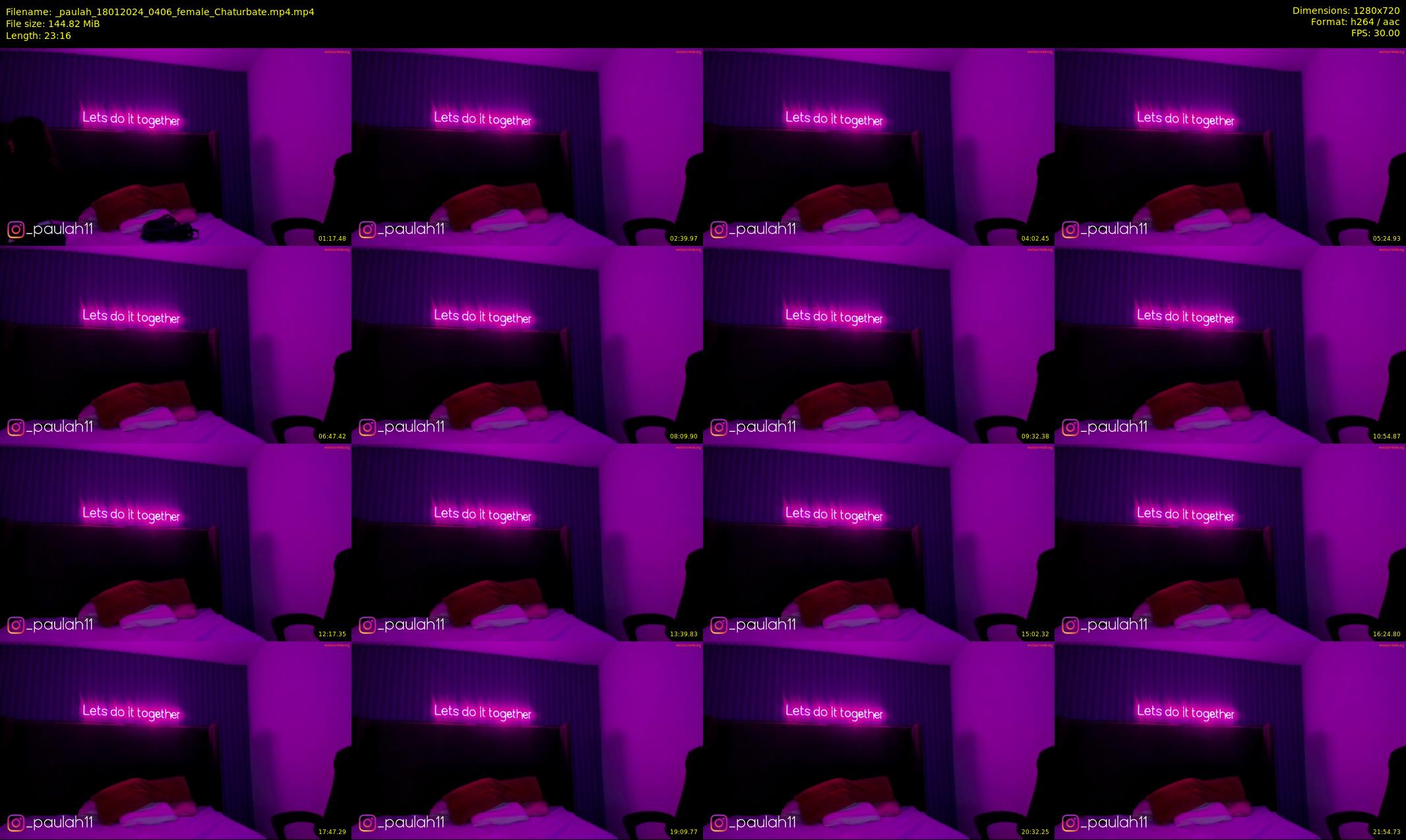 _paulah — 24 minute Chaturbate female cam show recording, 720p, Jan 18, 2024