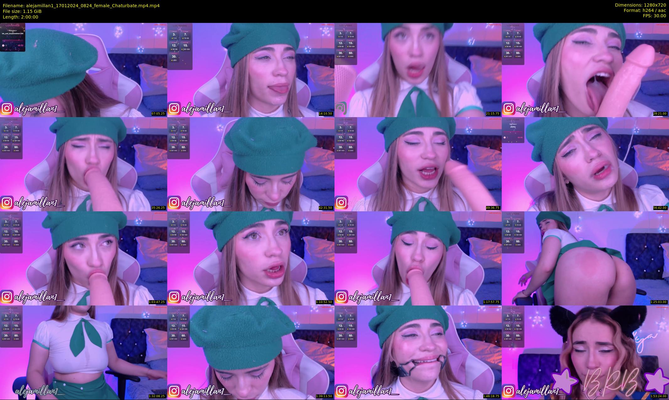 alejamillan1 — 120 minute Chaturbate female cam show recording, 720p, Jan 17, 2024