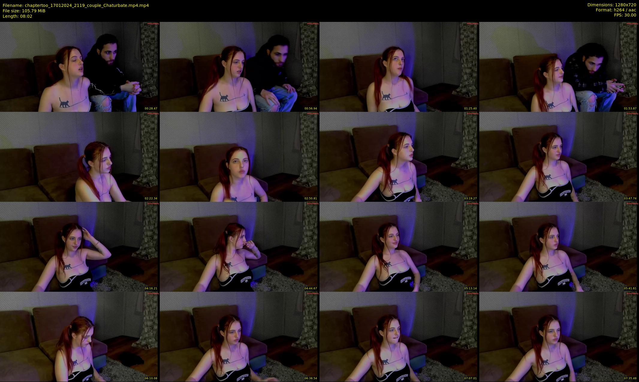 chaptertoo — 9 minute Chaturbate couple cam show recording, 720p, Jan 17, 2024