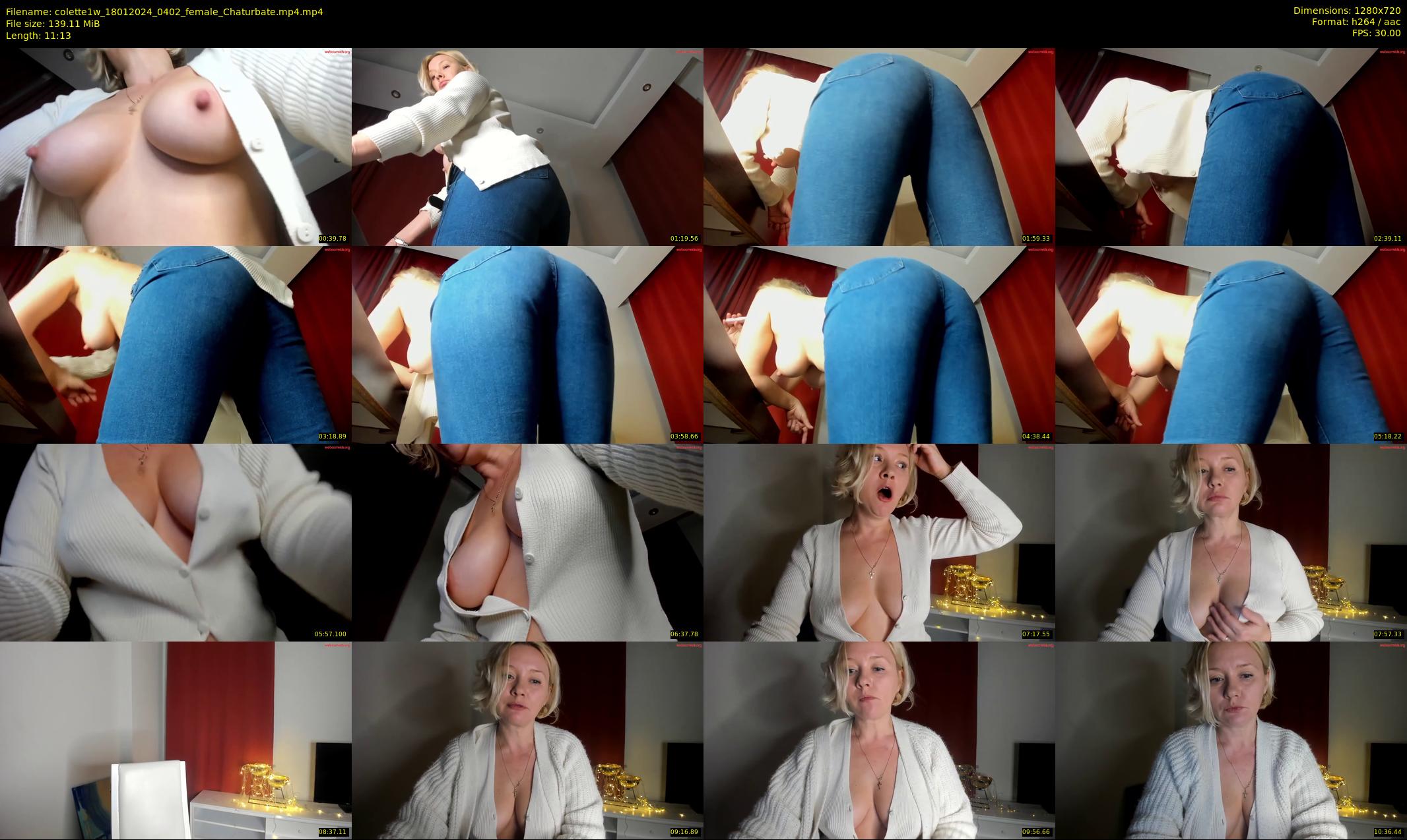 colette1w — 12 minute Chaturbate female cam show recording, 720p, Jan 18, 2024