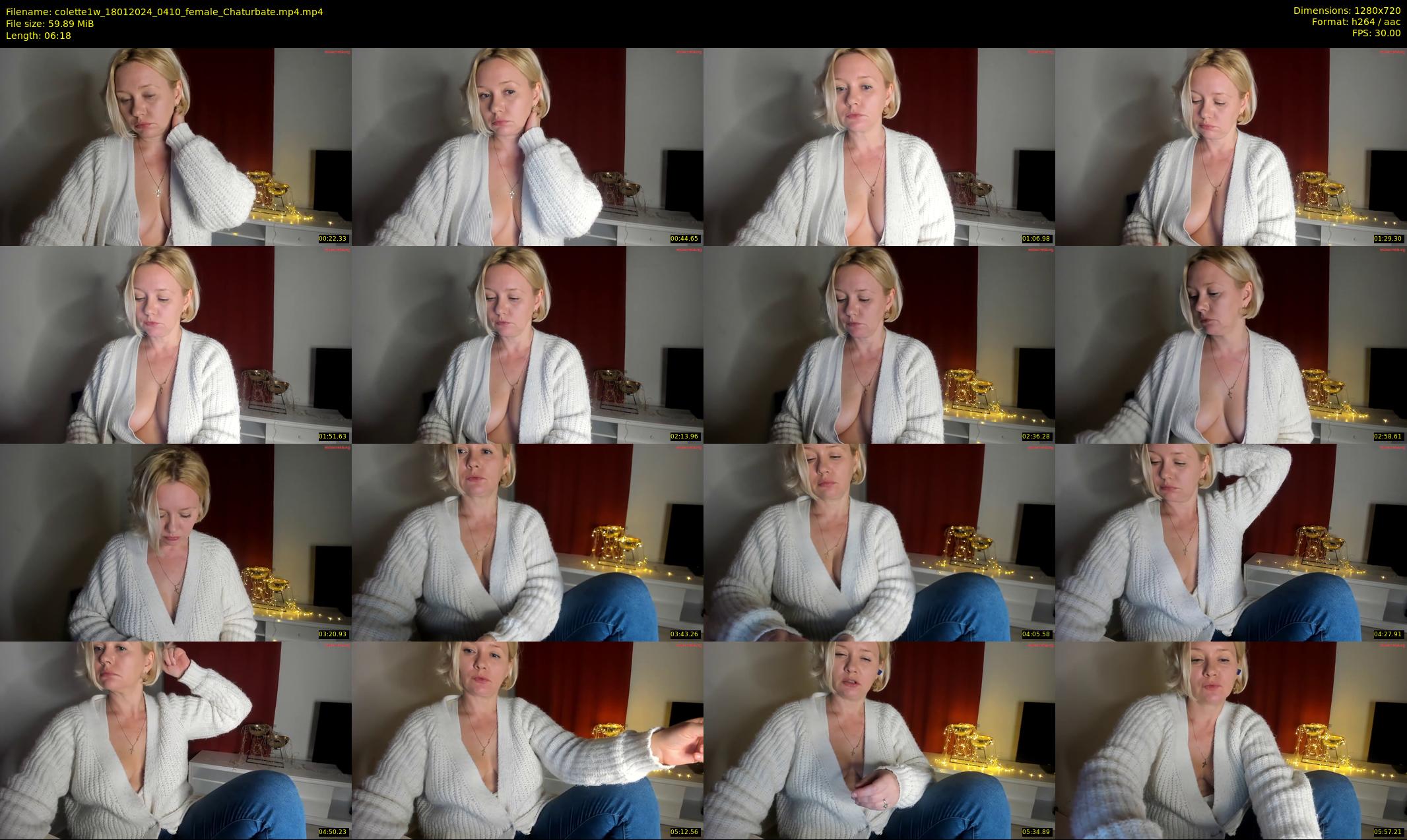 colette1w — 7 minute Chaturbate female cam show recording, 720p, Jan 18, 2024