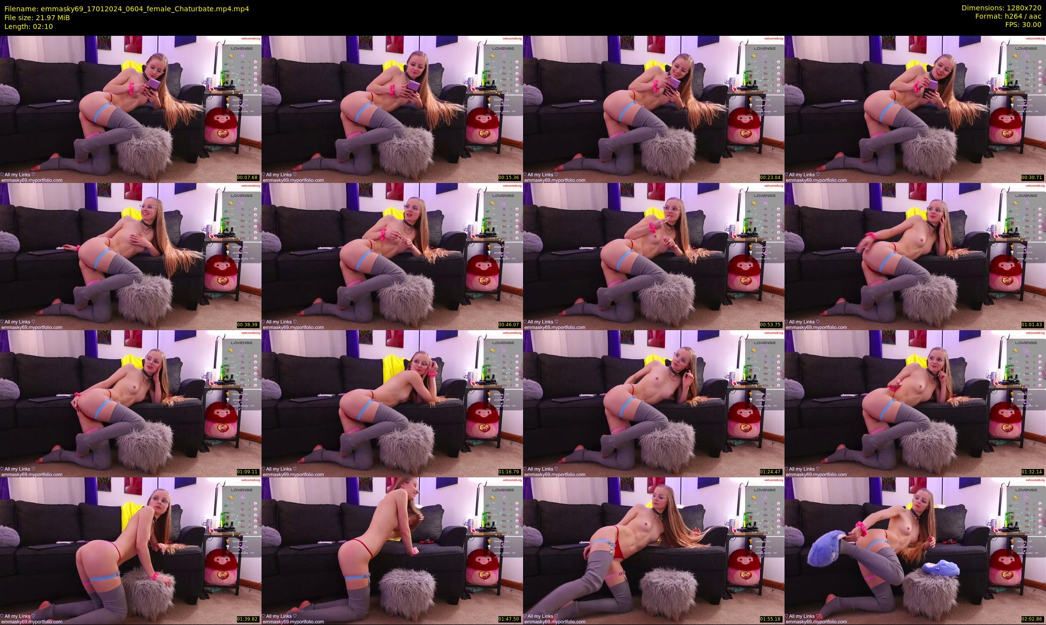 emmasky69 — 3 minute Chaturbate female cam show recording, 720p, Jan 17, 2024