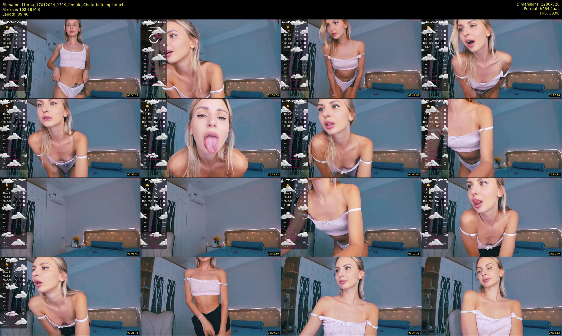 f1oraa — 10 minute Chaturbate female cam show recording, 720p, Jan 17, 2024