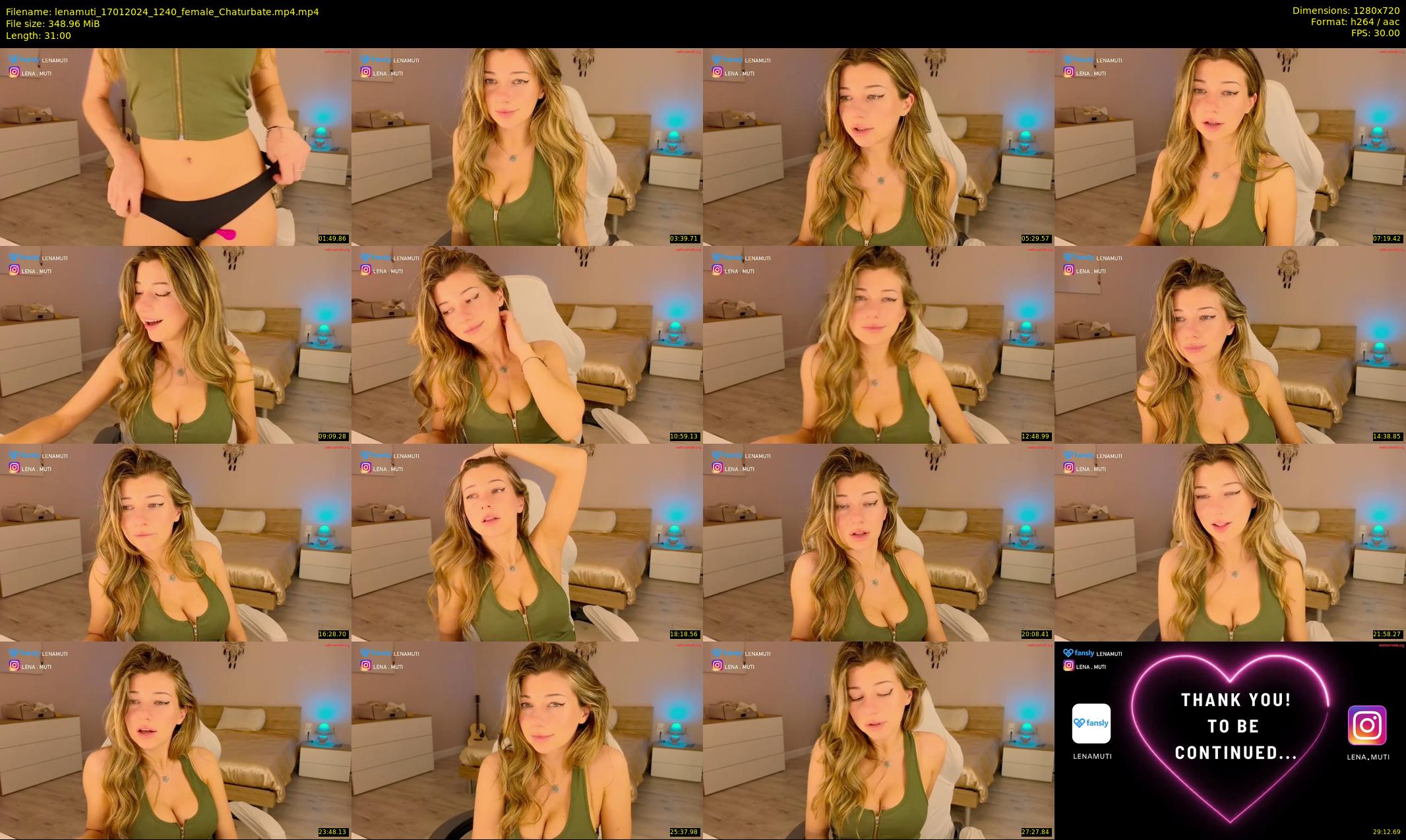 lenamuti — 31 minute Chaturbate female cam show recording, 720p, Jan 17, 2024