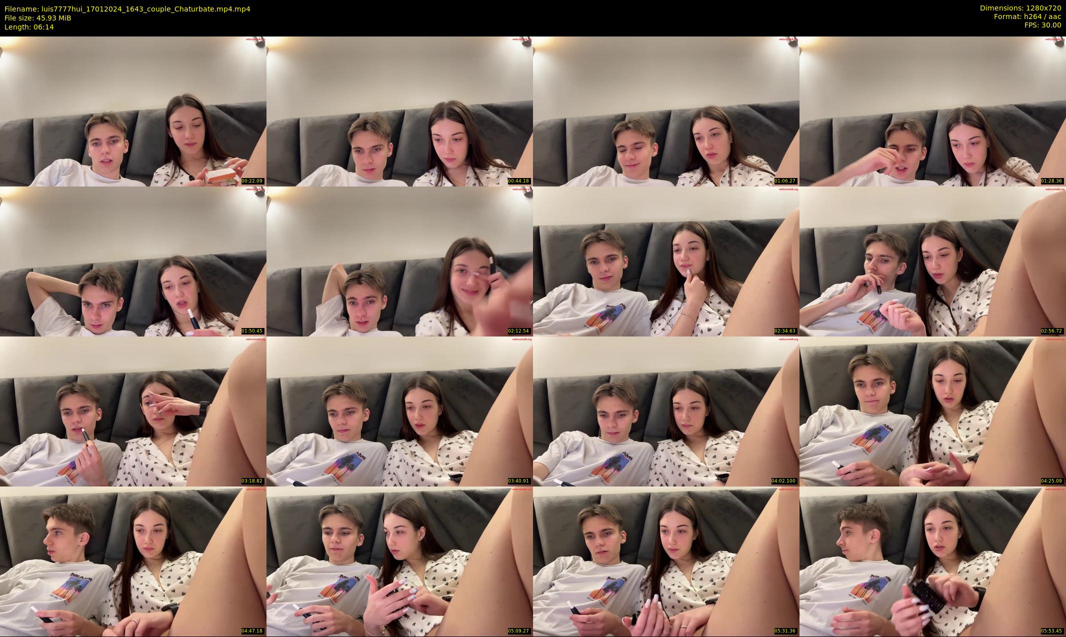 luis7777hui — 7 minute Chaturbate couple cam show recording, 720p, Jan 17, 2024