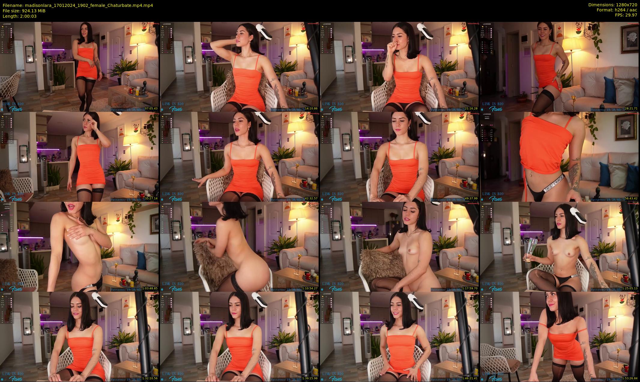 madisonlara — 121 minute Chaturbate female cam show recording, 720p, Jan 17, 2024